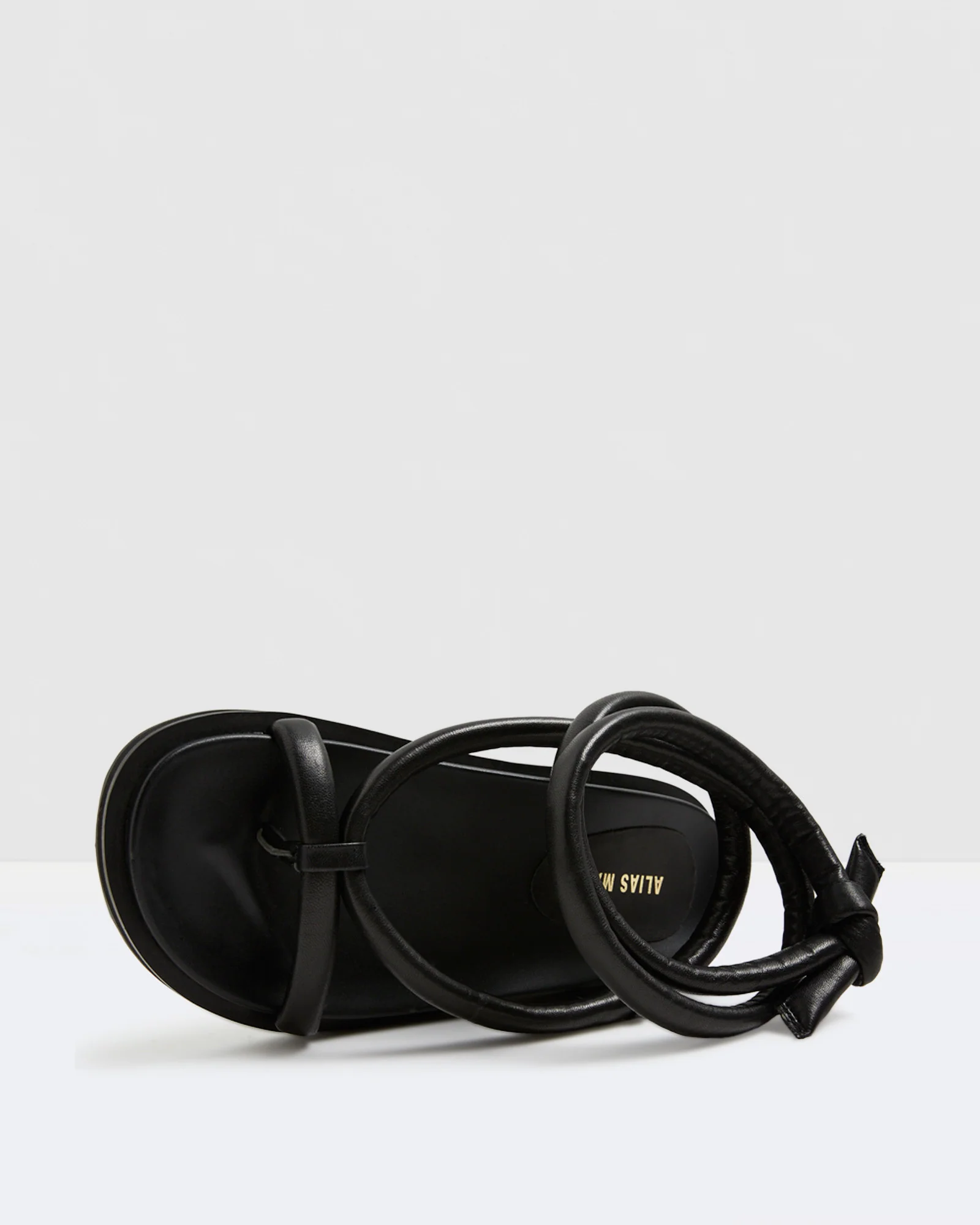 Soki Leather Sandals Black - Image 4