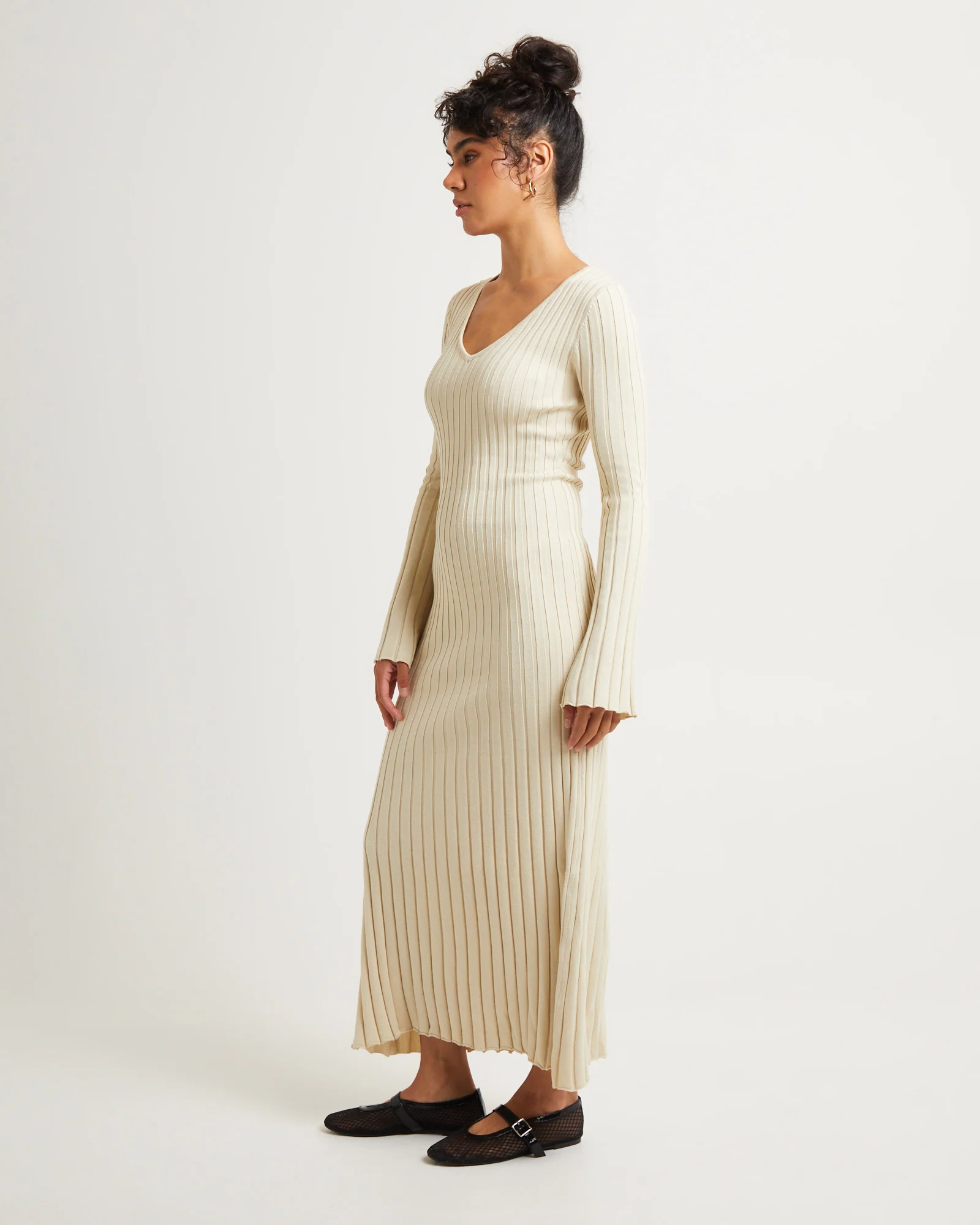 Sophie Long Sleeve Rib Knit Dress - Image 3
