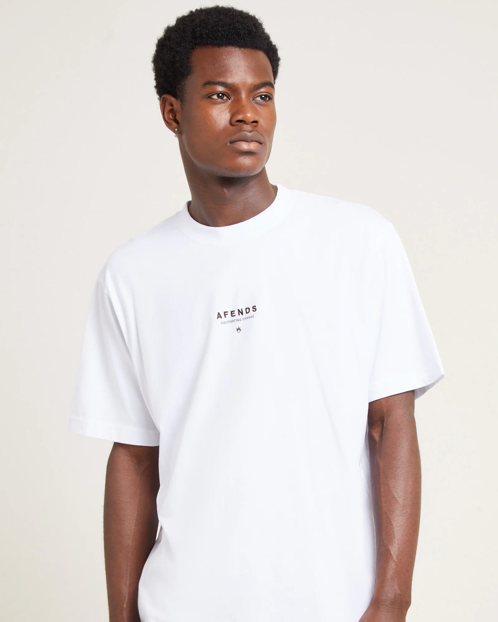 Space Recycled Retro Fit Short Sleeve T-Shirt White - Image 5