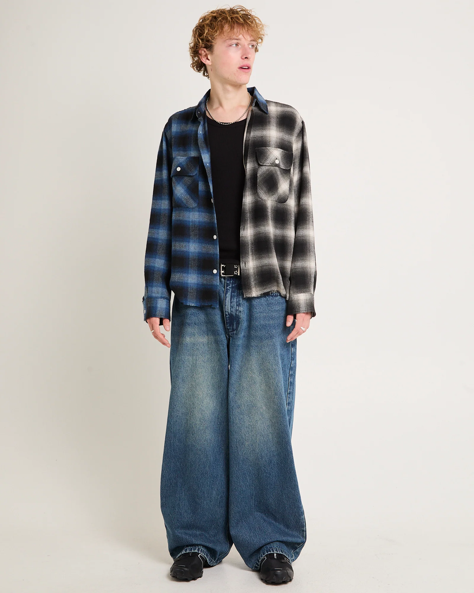 Split Flannel Long Sleeve Shirt - Image 4