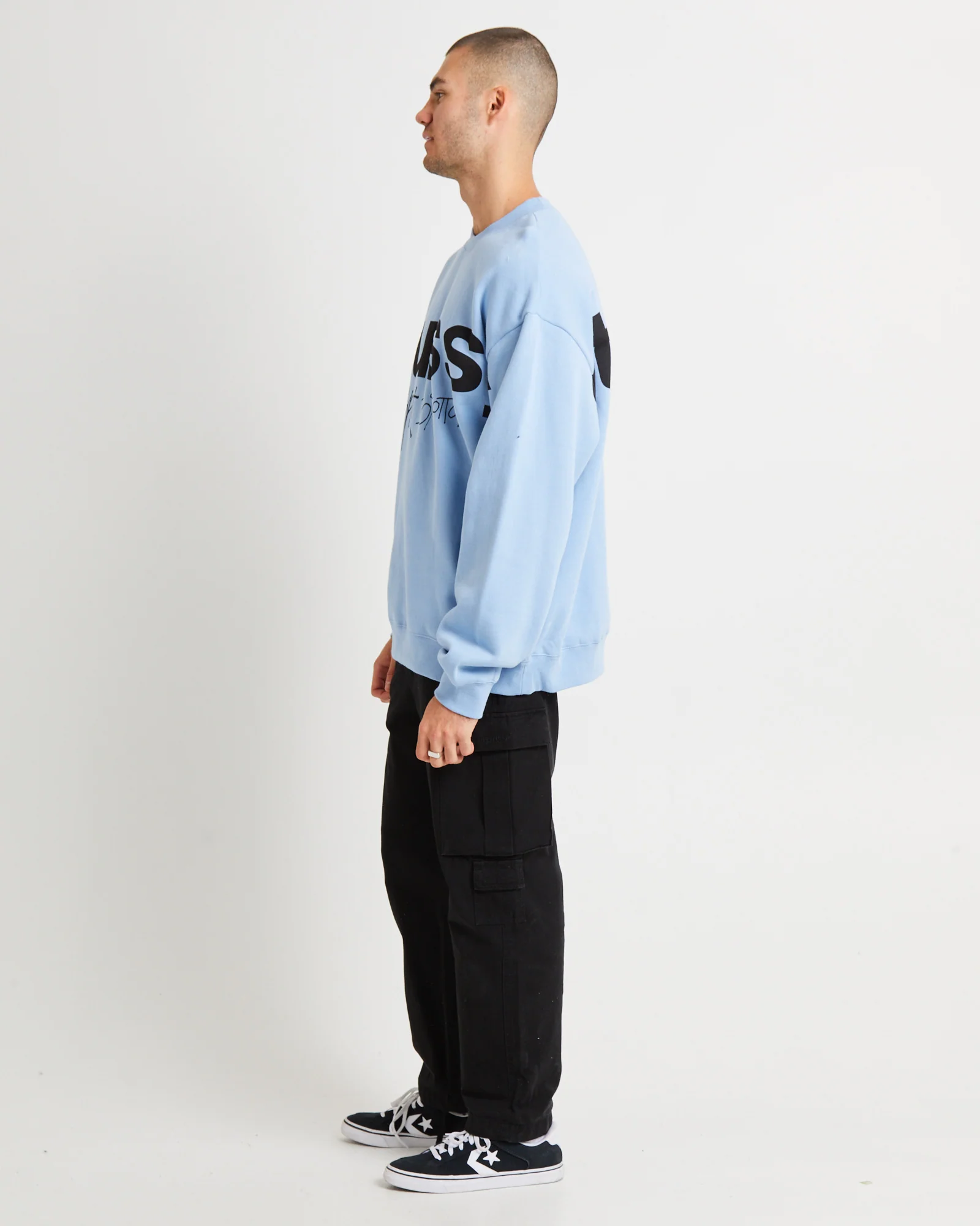 Sport 100 Fleece Crew Sweater Powder Blue - Image 4