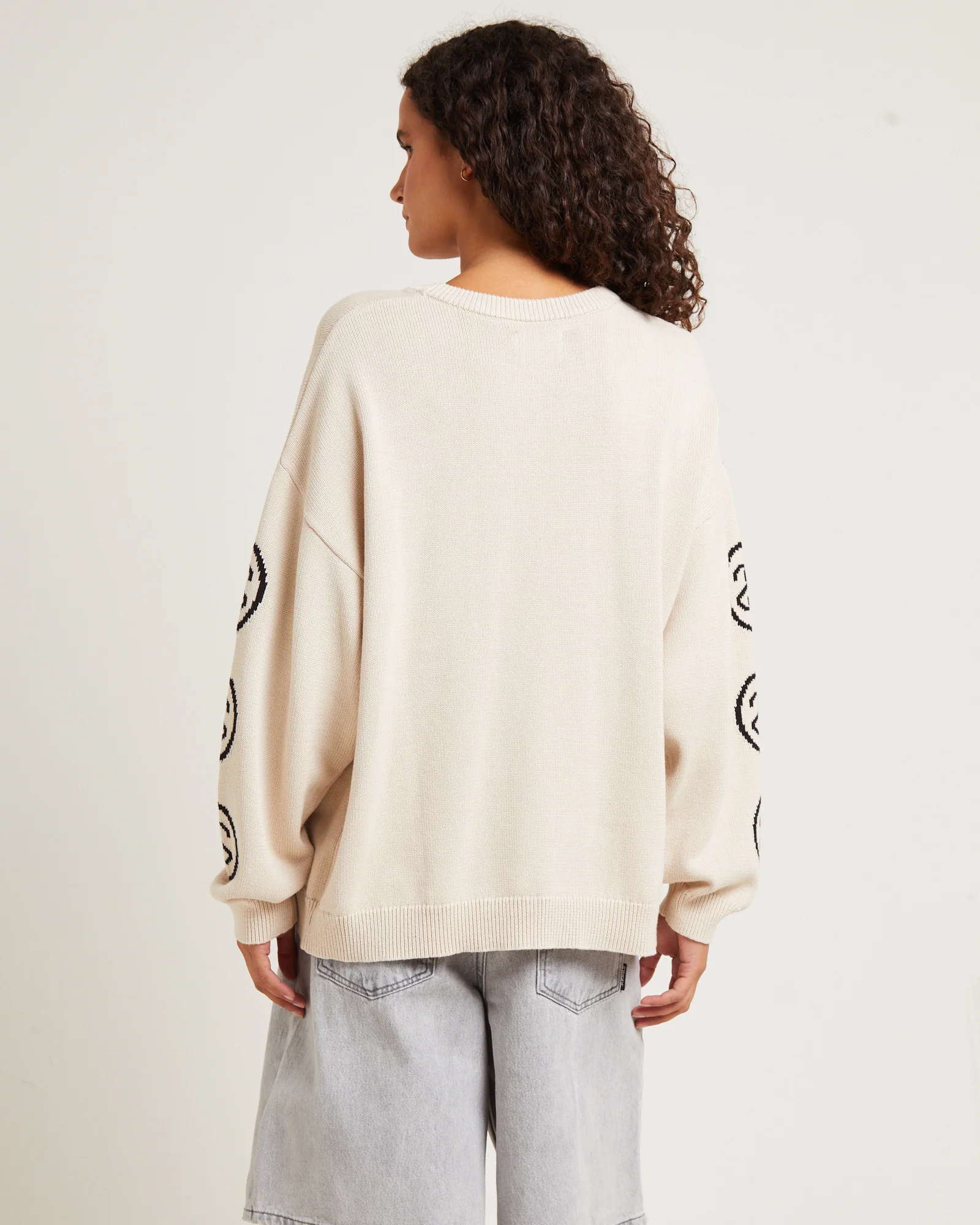 SS Link Knit Crew Neck Cream - Image 2