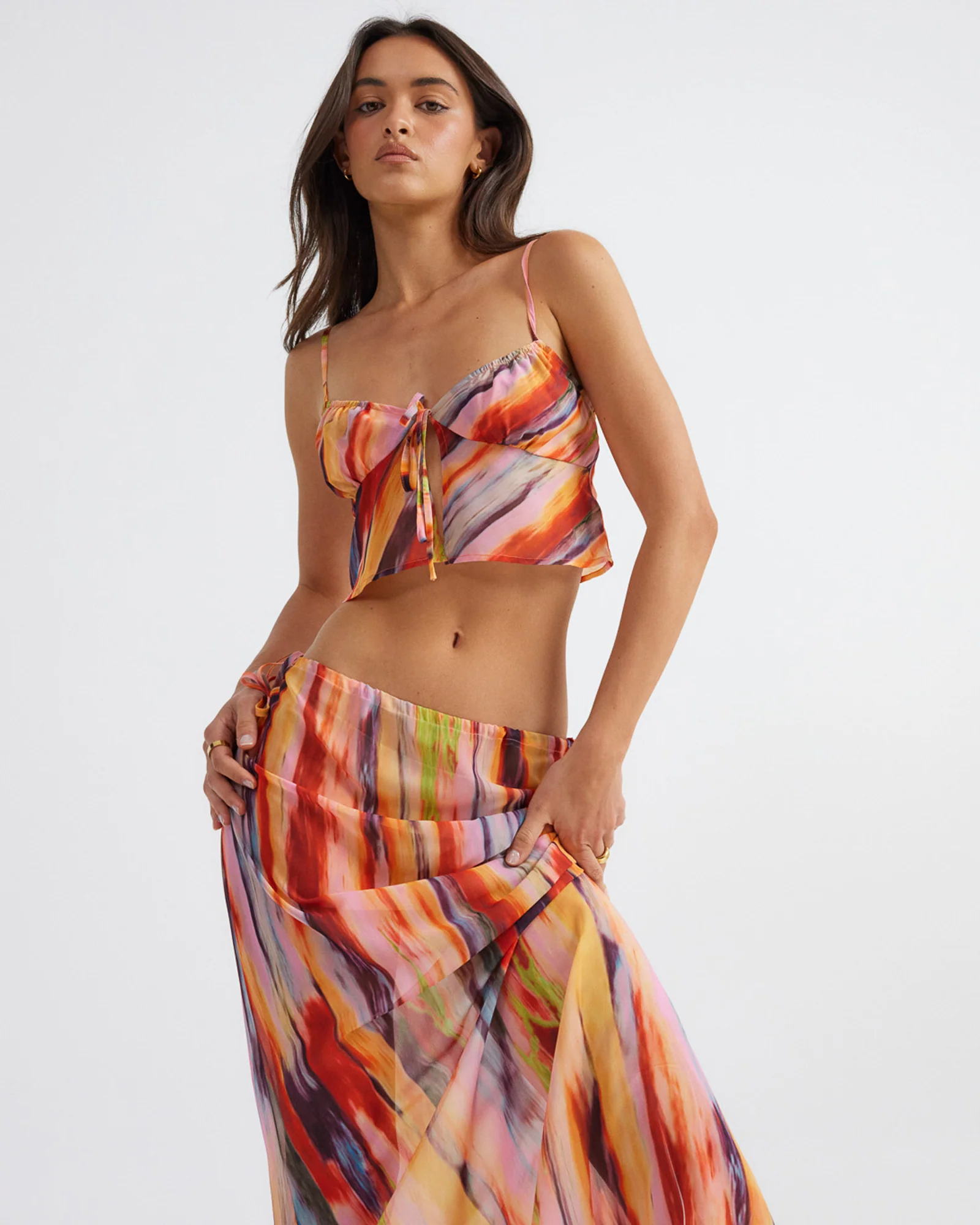 St Barts Tie Up Cami in Mutli