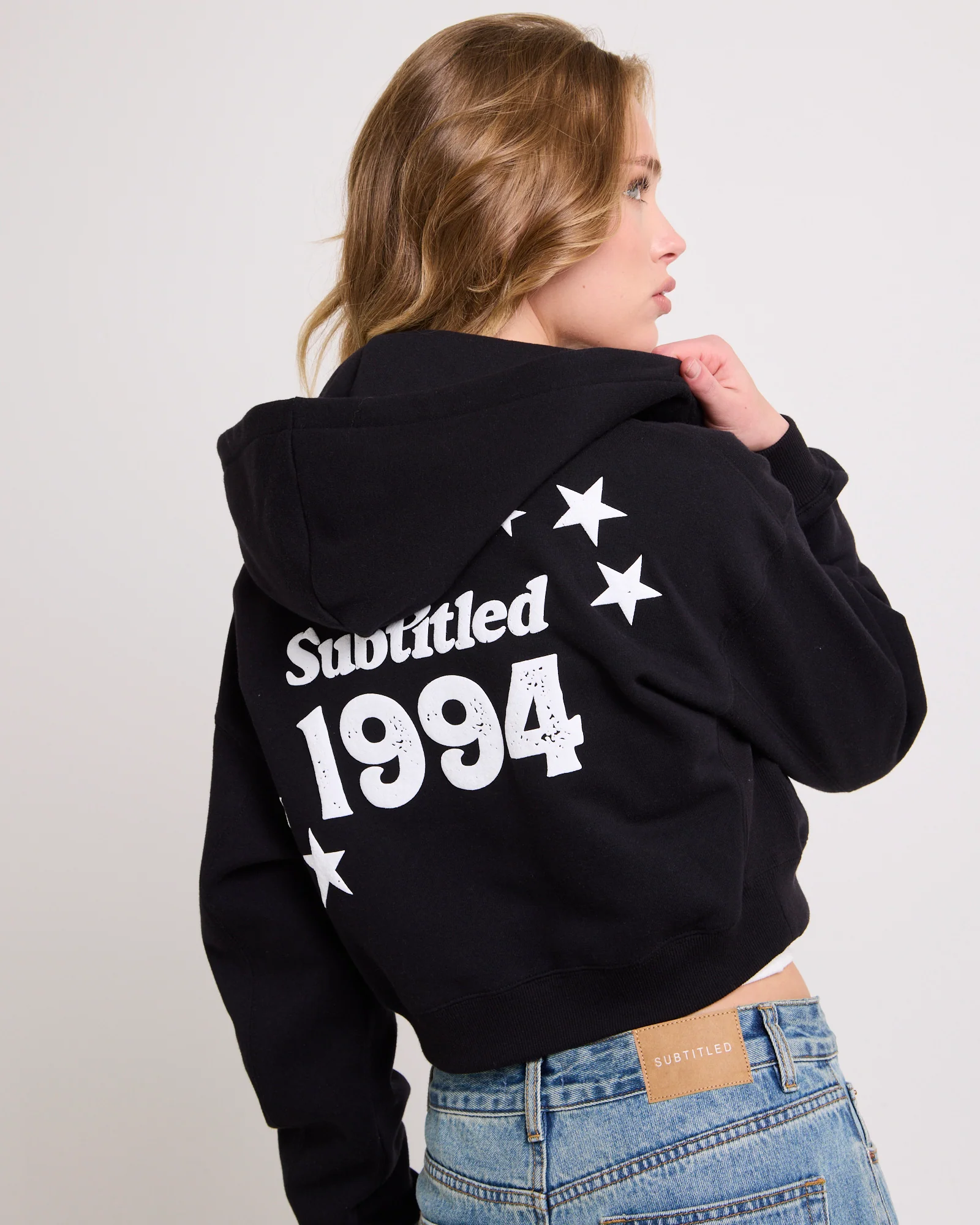 Stargazer Cropped Zip Hoodie - Image 2