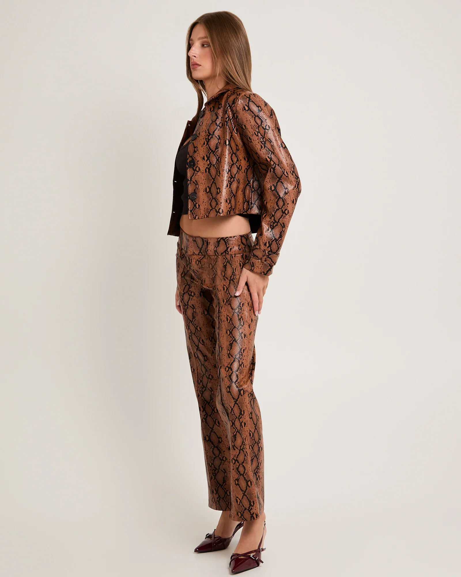 Stassy Snake PU Coat - Image 4