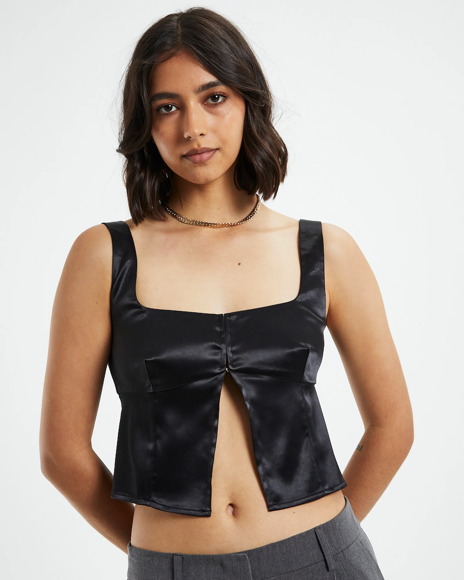 Stella Silky Corset Top Black - Image 5