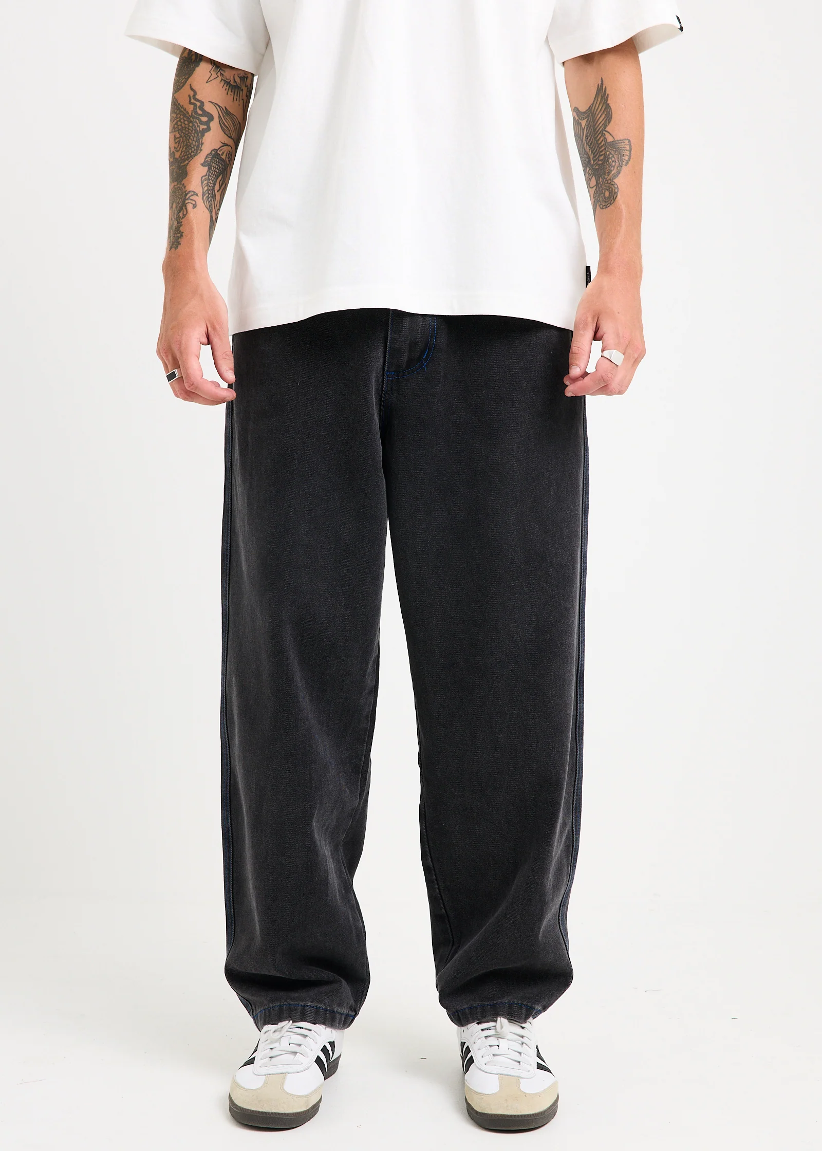 Sticker Wide Boy Denim Jeans - Image 2