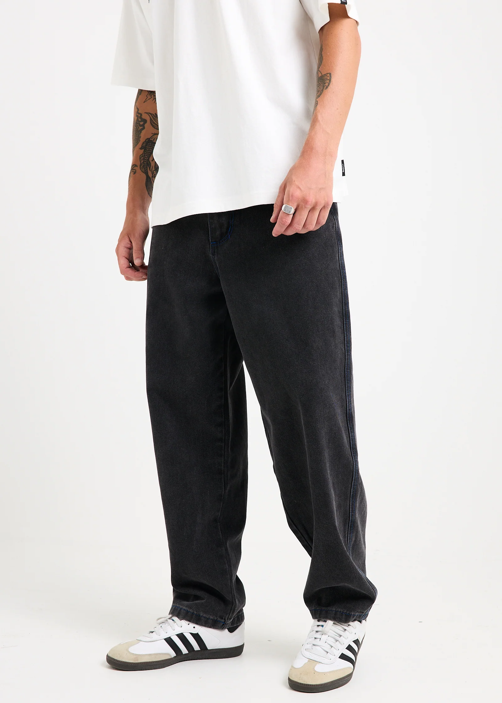 Sticker Wide Boy Denim Jeans - Image 3
