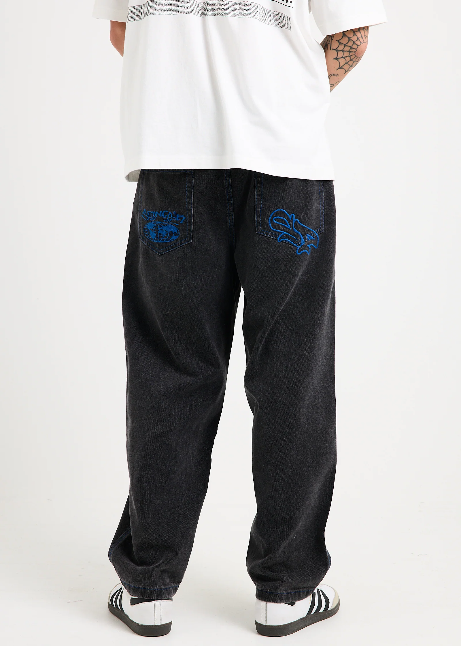 Sticker Wide Boy Denim Jeans - Image 4