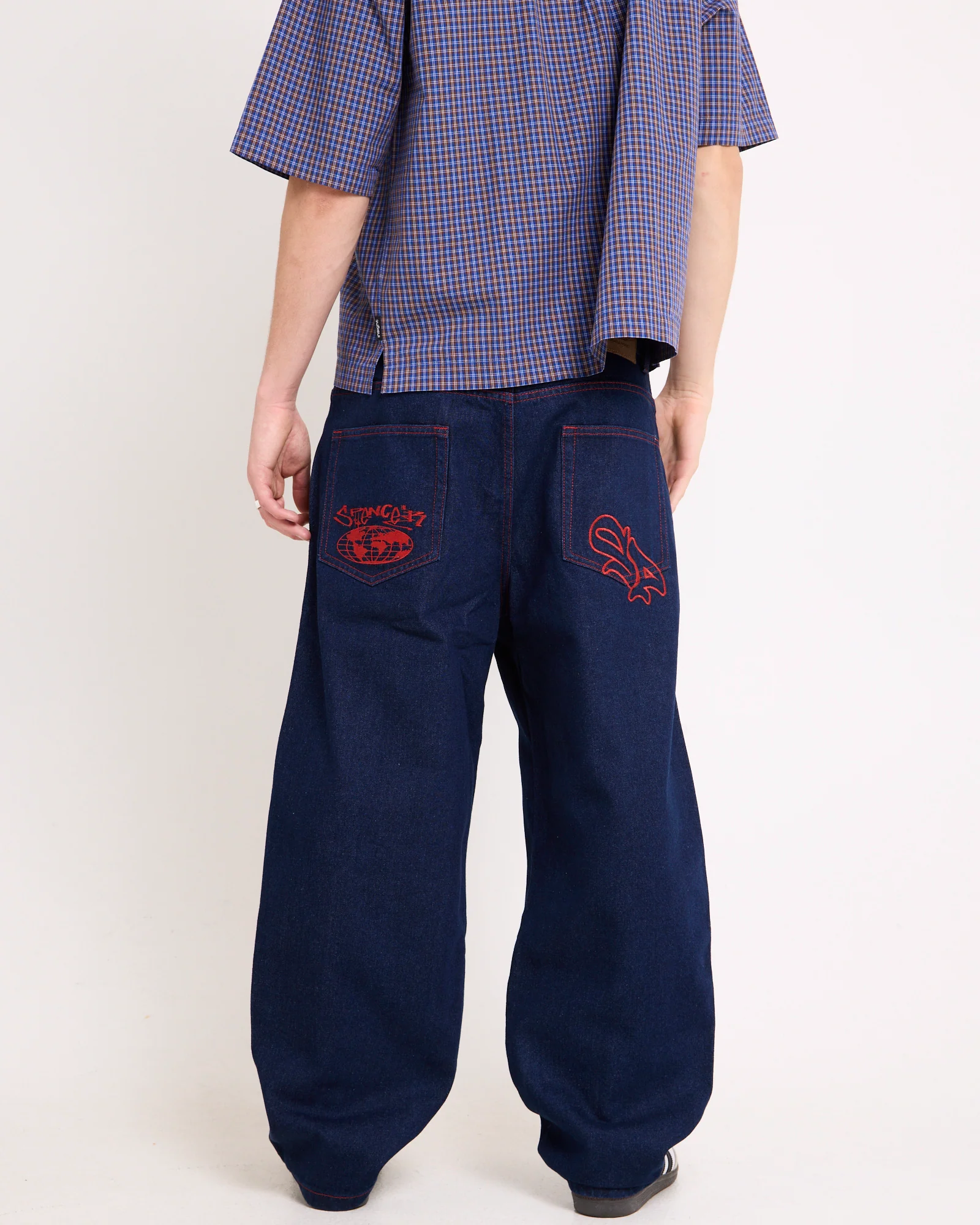 Sticker Wide Boy Denim Jeans - Image 4