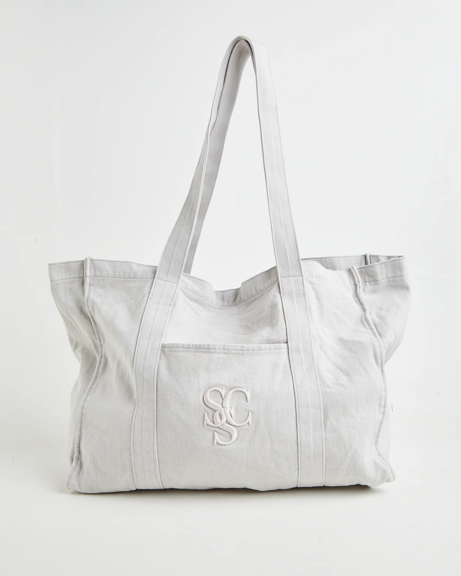 Stonewashed Tote Bag in Grey