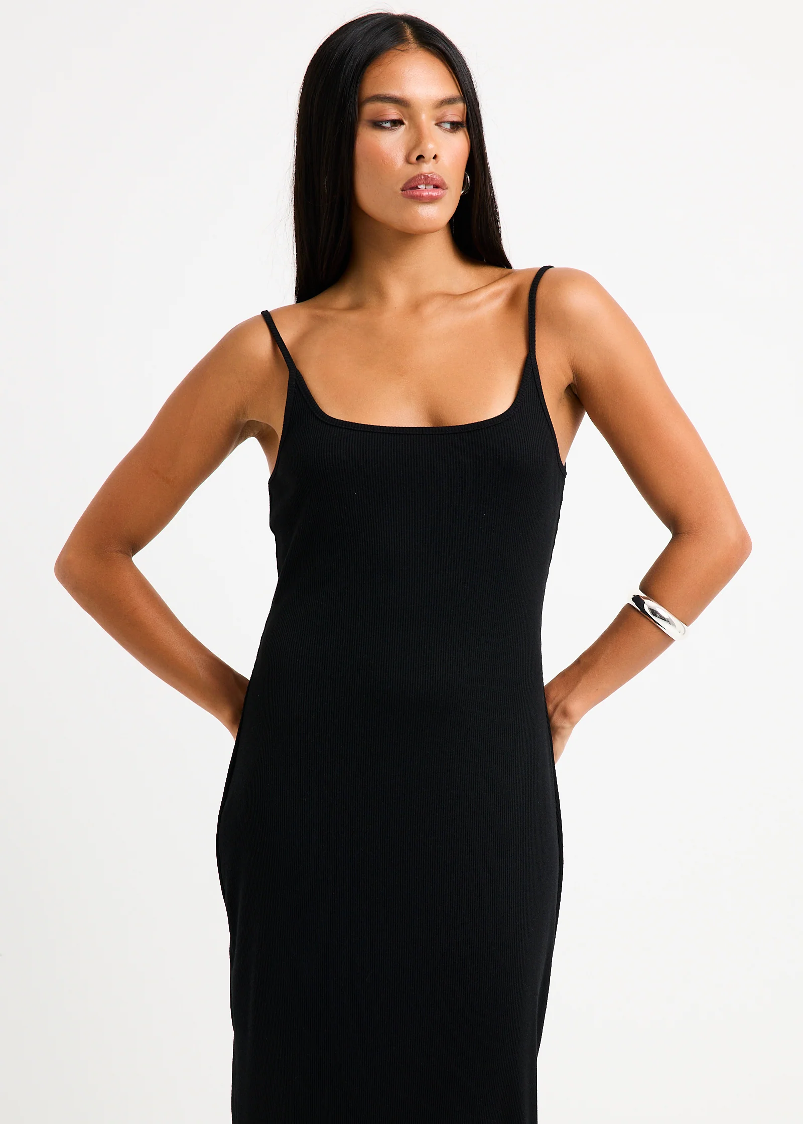 Straight Neck Maxi Dress - Image 3