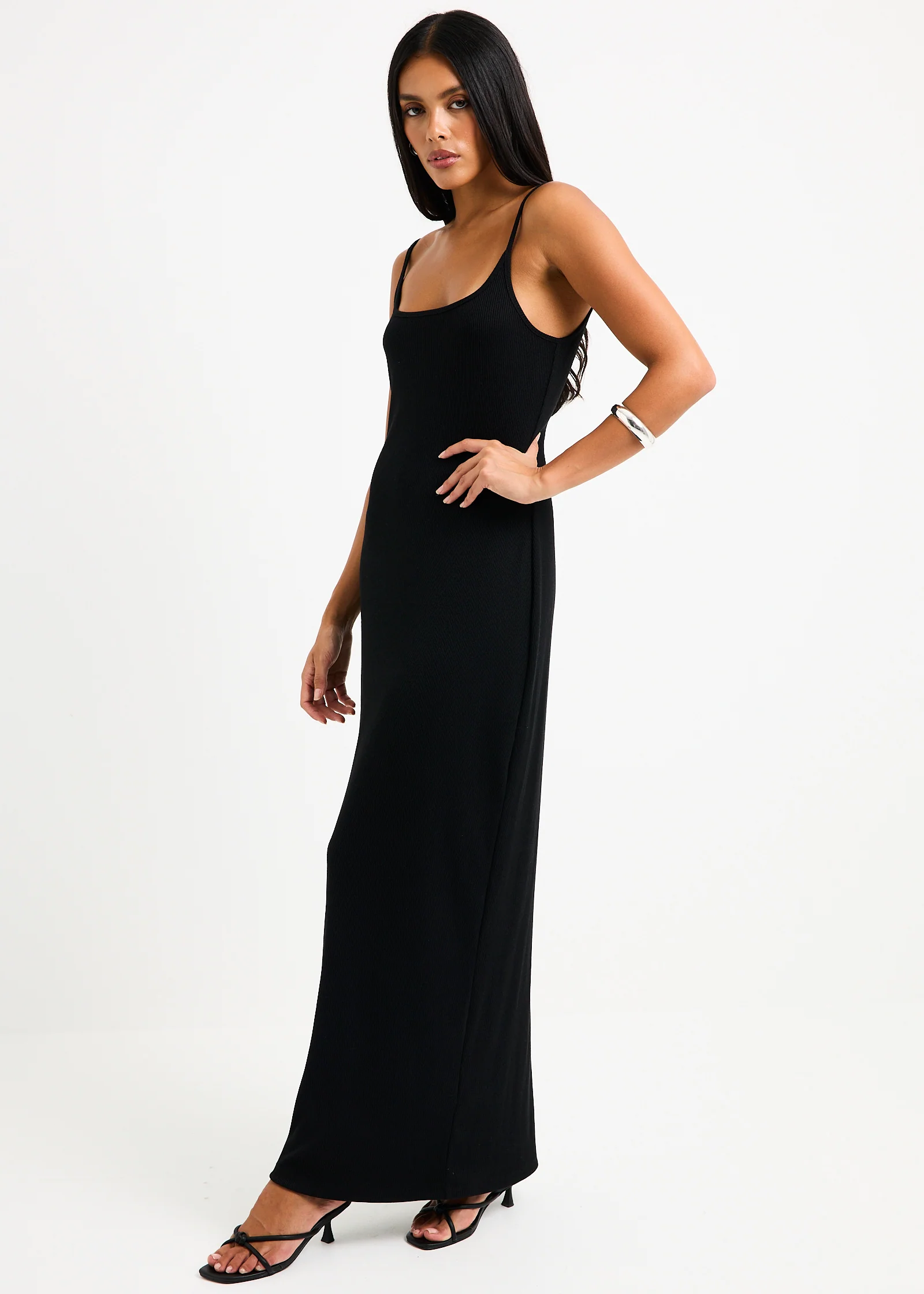 Straight Neck Maxi Dress - Image 4
