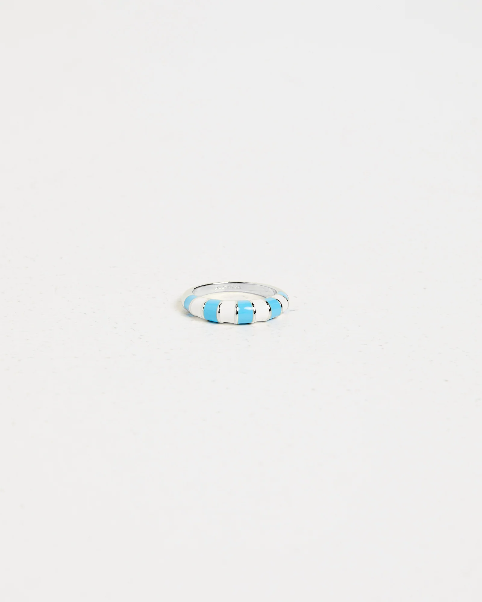 Striped Enamel Gold Ring
