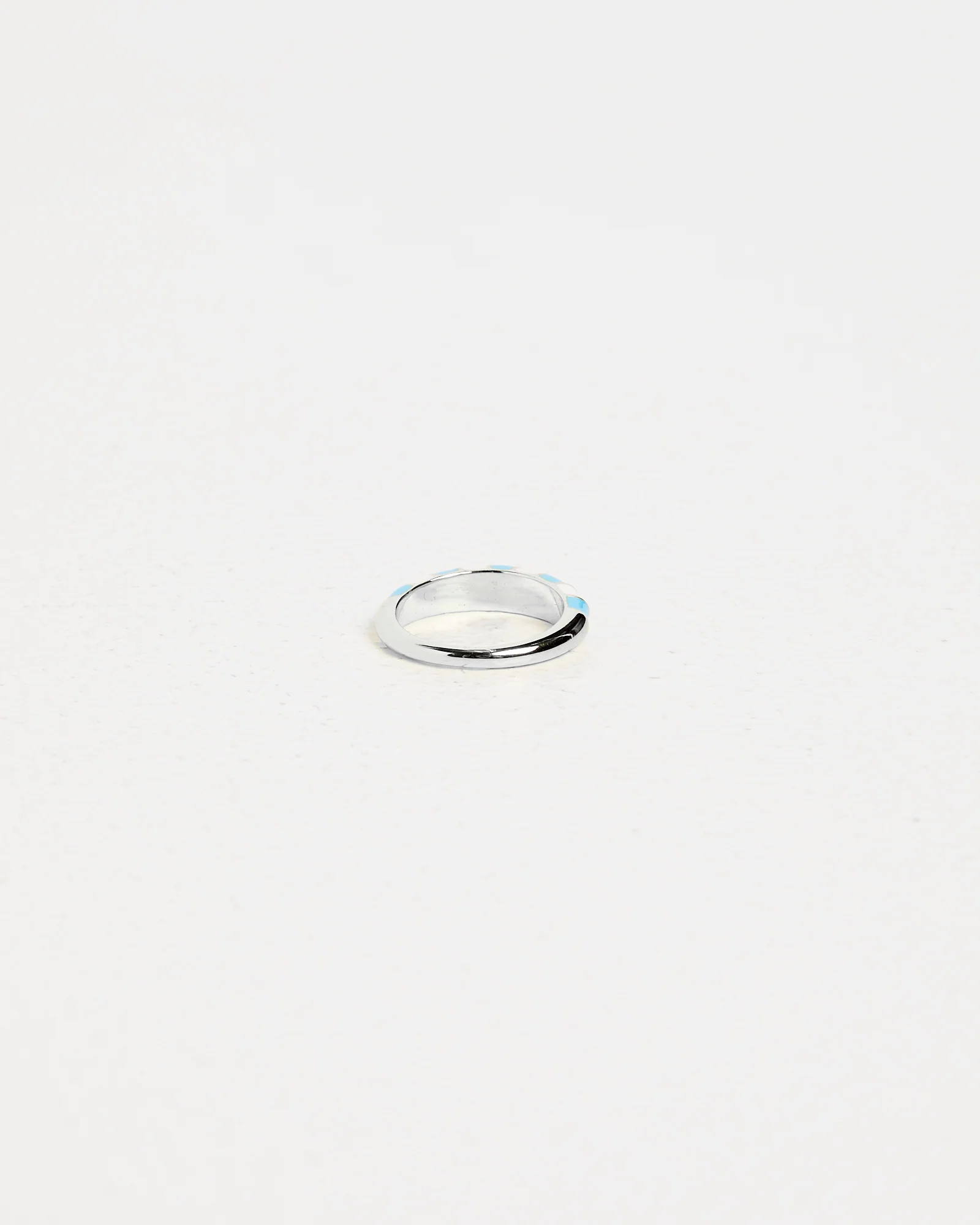 Striped Enamel Gold Ring - Image 2