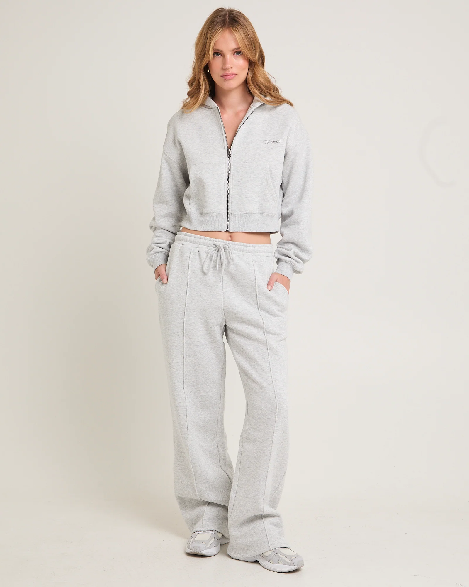 Subtitled Baggy Track Pants