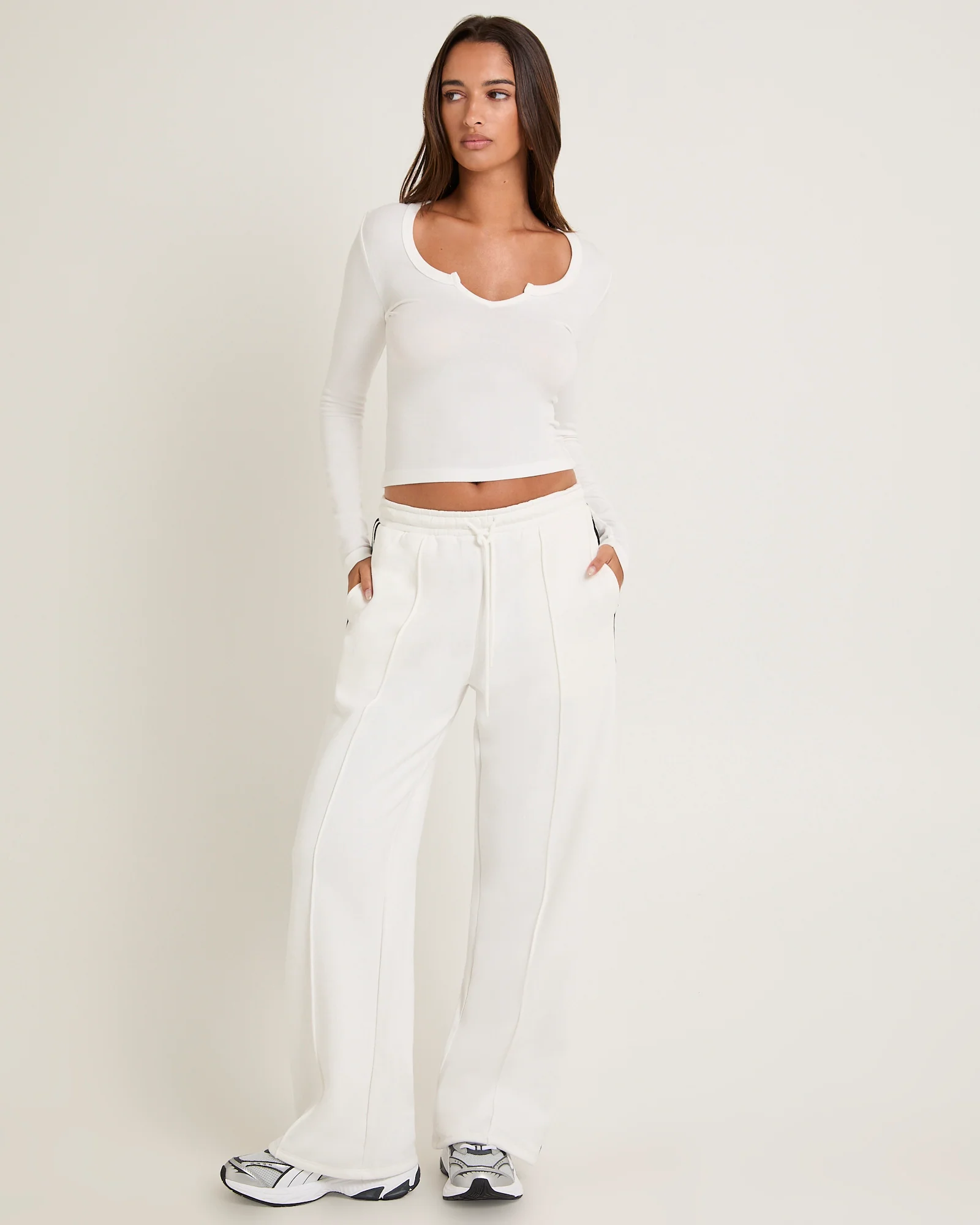 Subtitled Baggy Track Pants