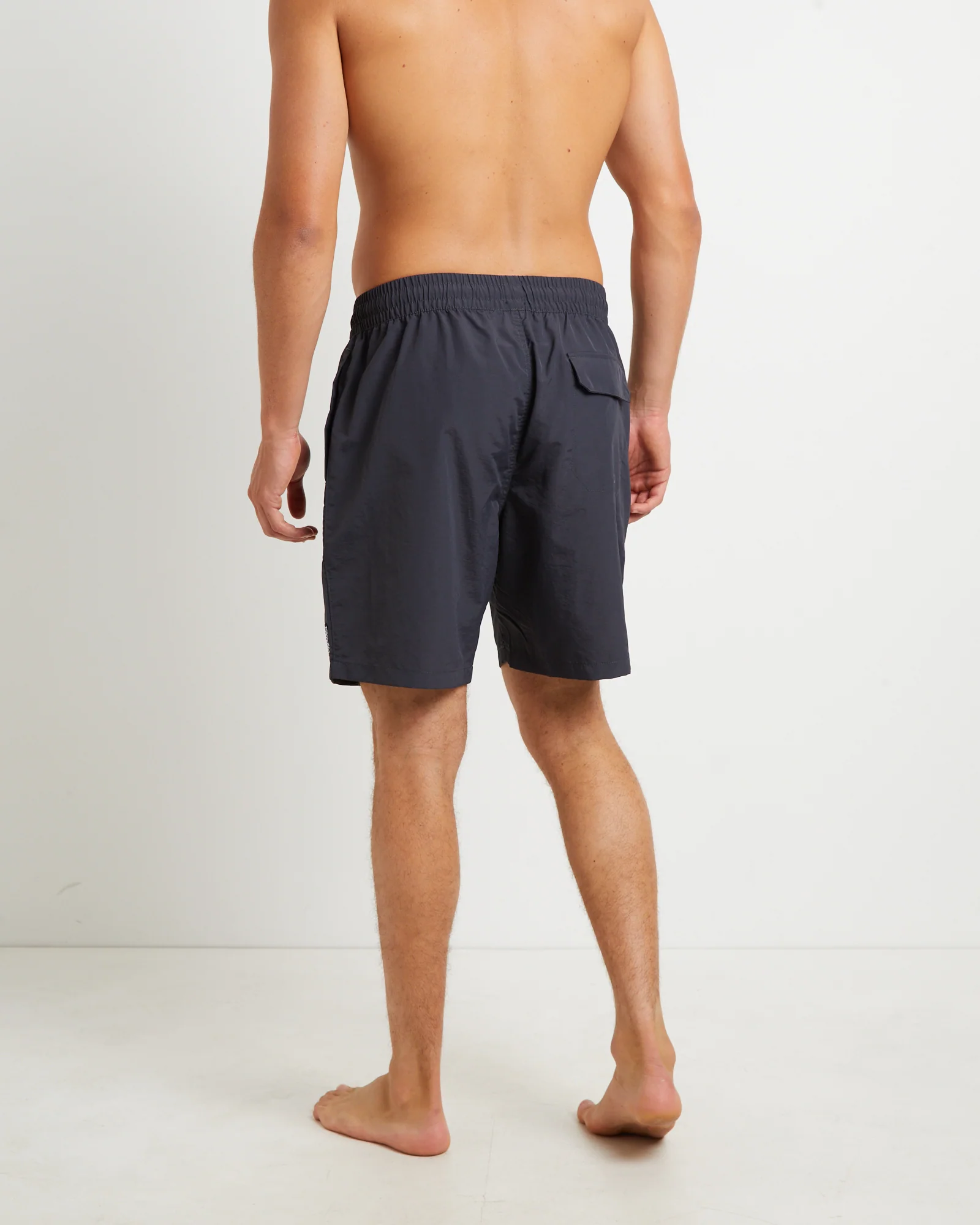 Surf Related Hemp Fixed Waist Swim Shorts in Black - Image 3
