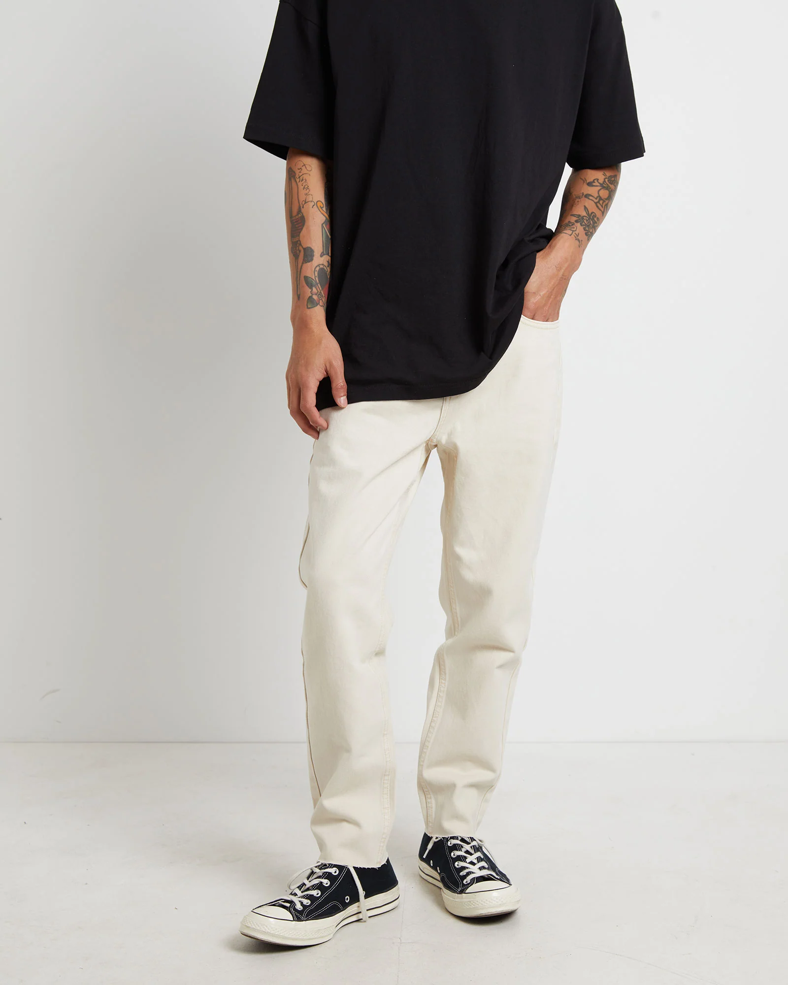 Switch Denim Jeans in Washed Bone