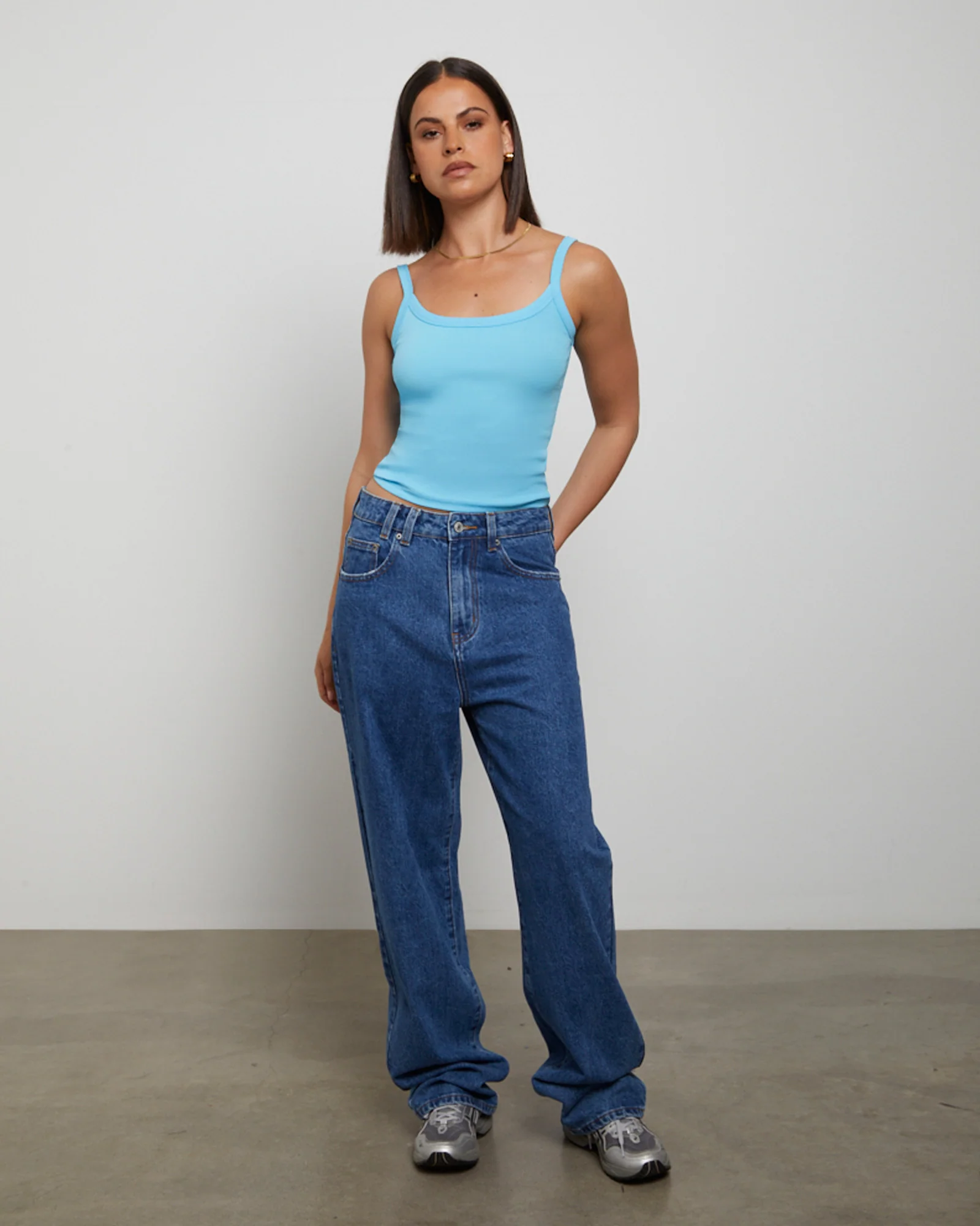 Tank Top in Azure Blue - Image 3