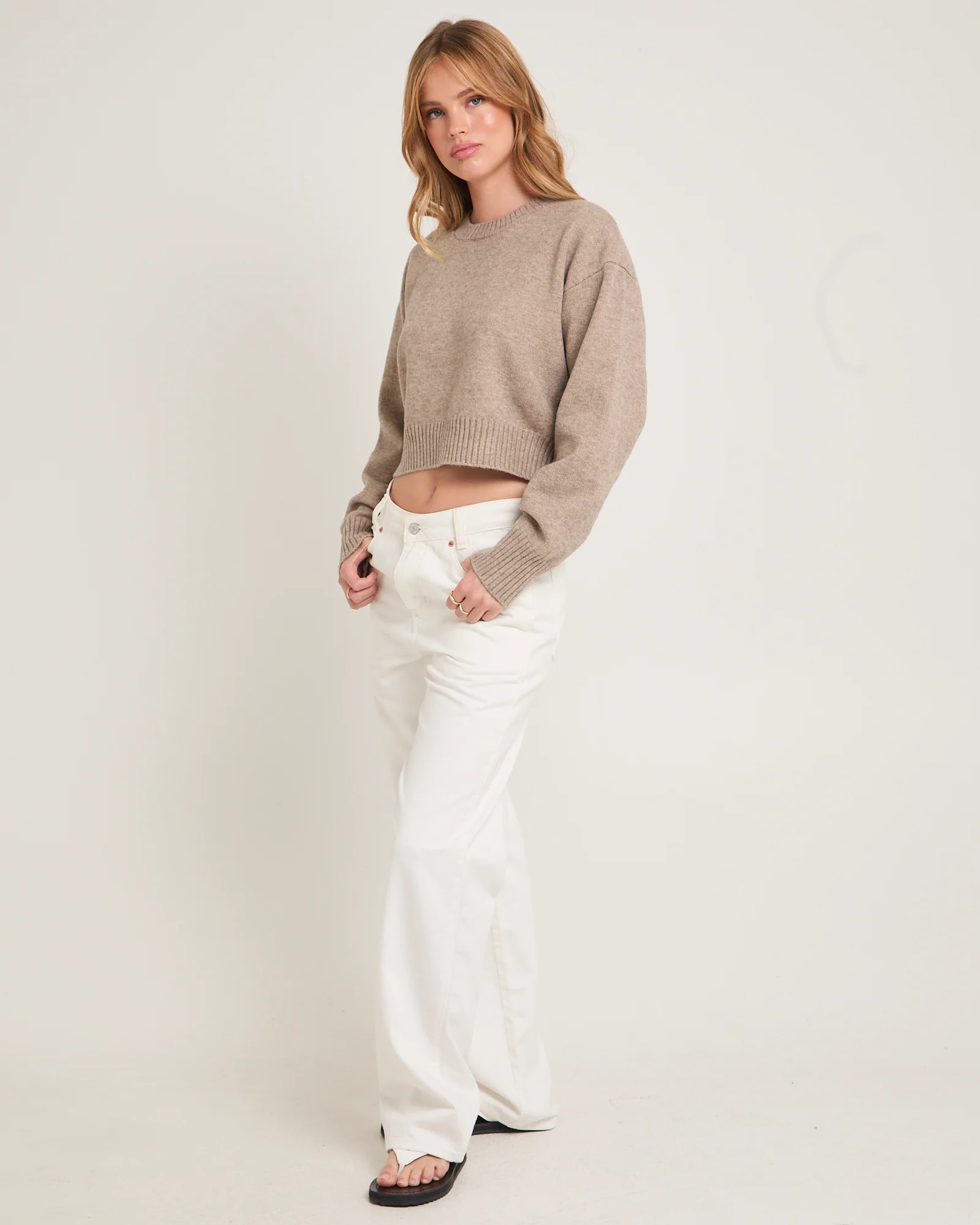 Tasmine Cropped Knit Sweater - Image 4