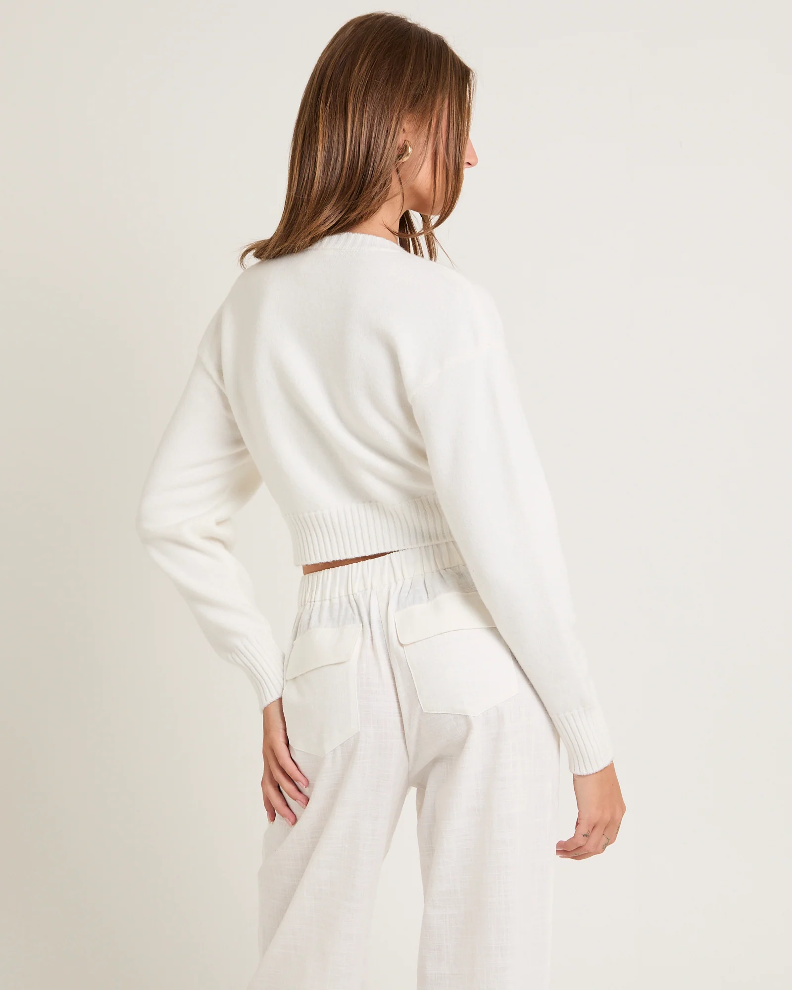 Tasmine Cropped Knit Sweater - Image 2