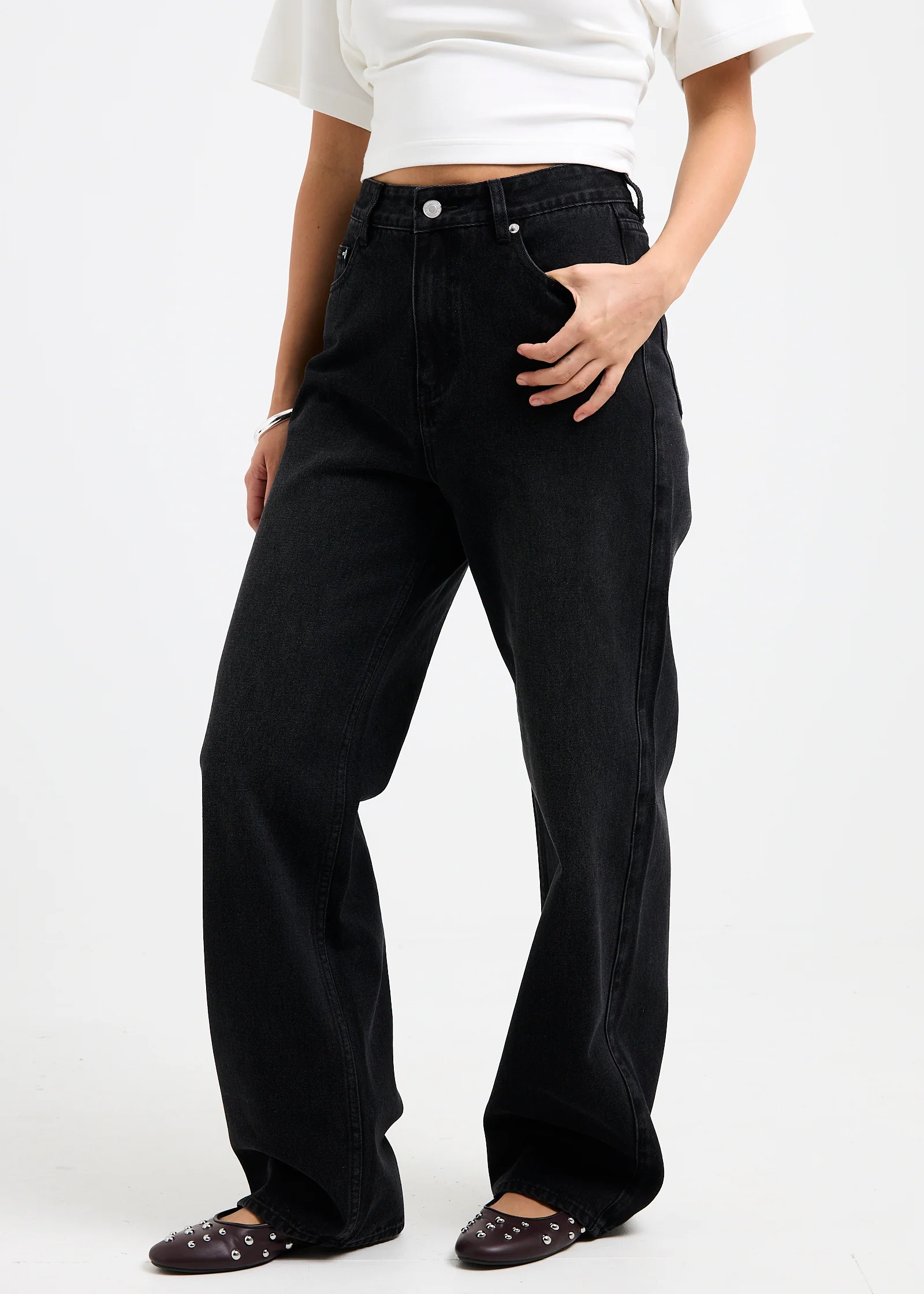 Tayla High Straight Denim Jeans - Image 3