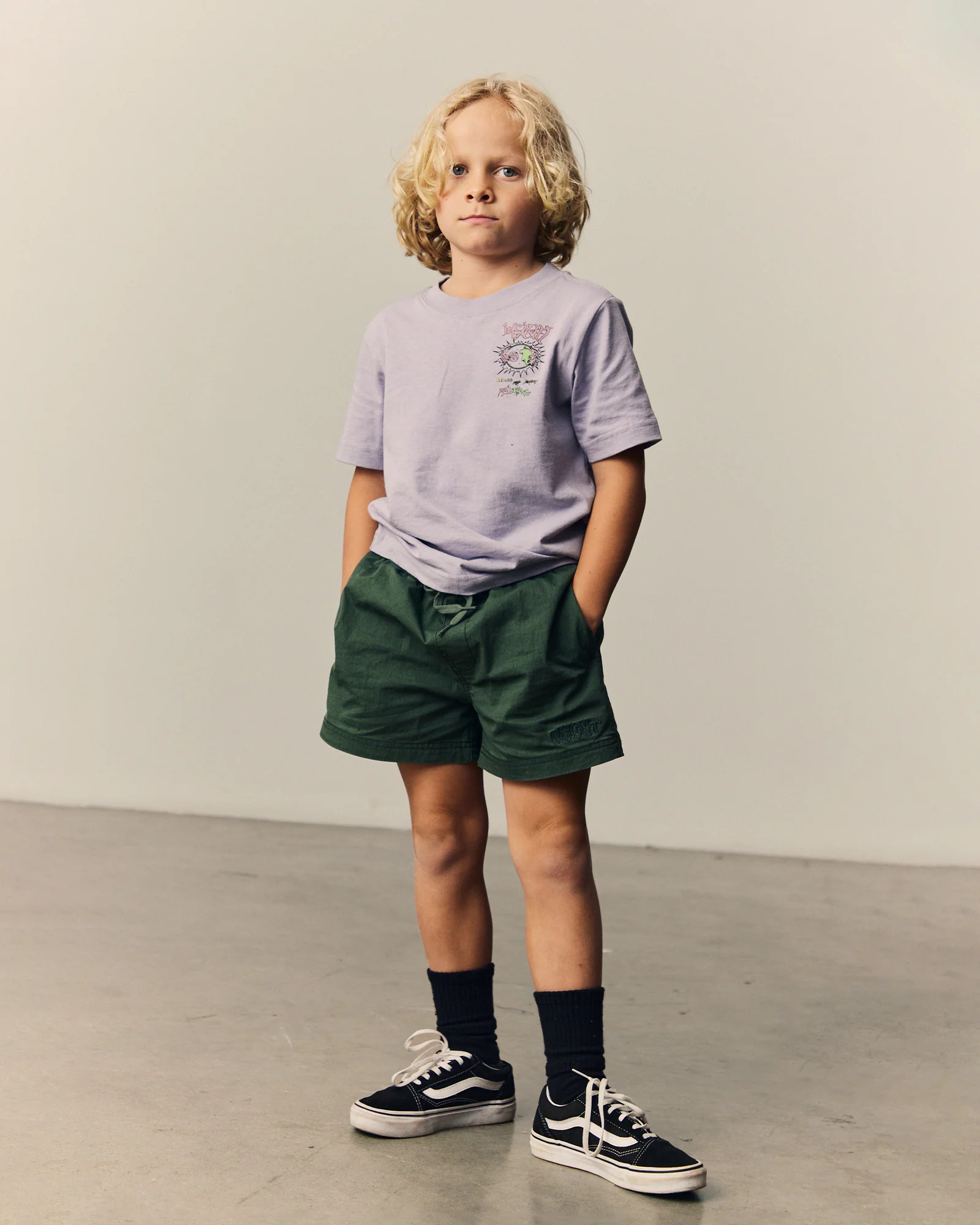 Teen Boys Dive Boardshort in Green