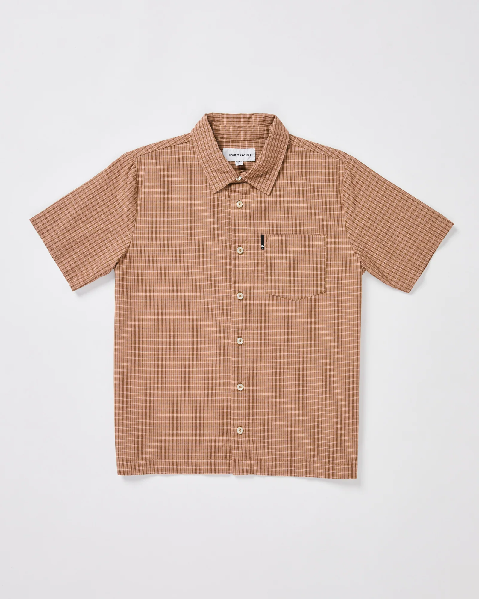 Teen Boys Skate Short Sleeve Shirt in Brown - Image 2