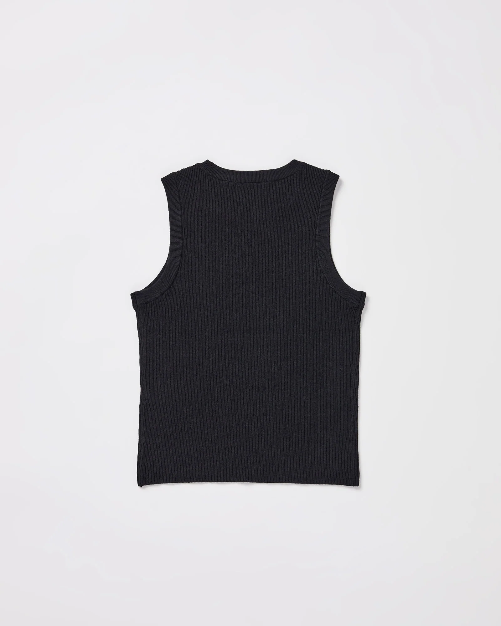 Teen Girls Luxe Knitted Tank Top in Black - Image 2