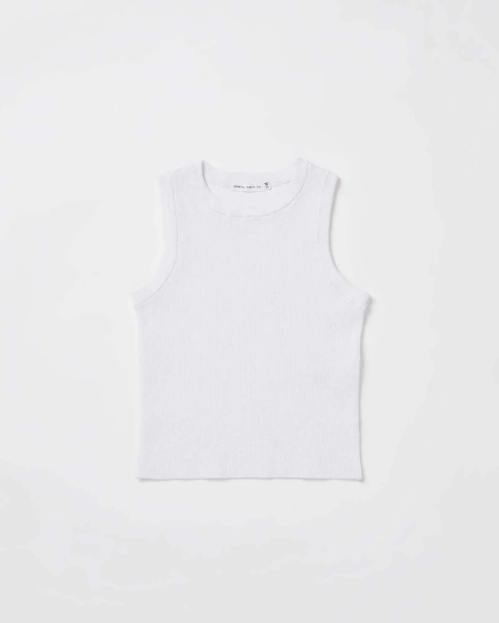 Teen Girls Luxe Knitted Tank Top White