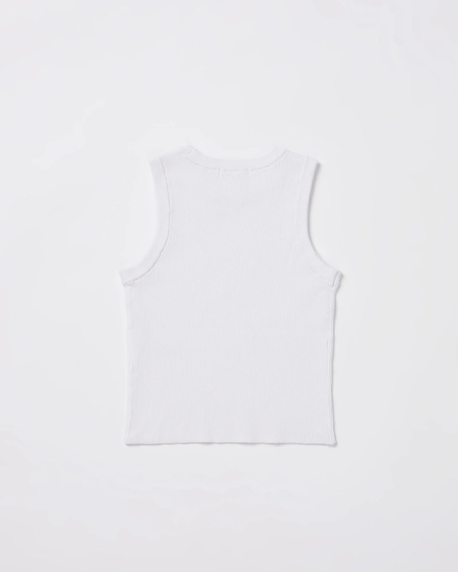 Teen Girls Luxe Knitted Tank Top White - Image 2