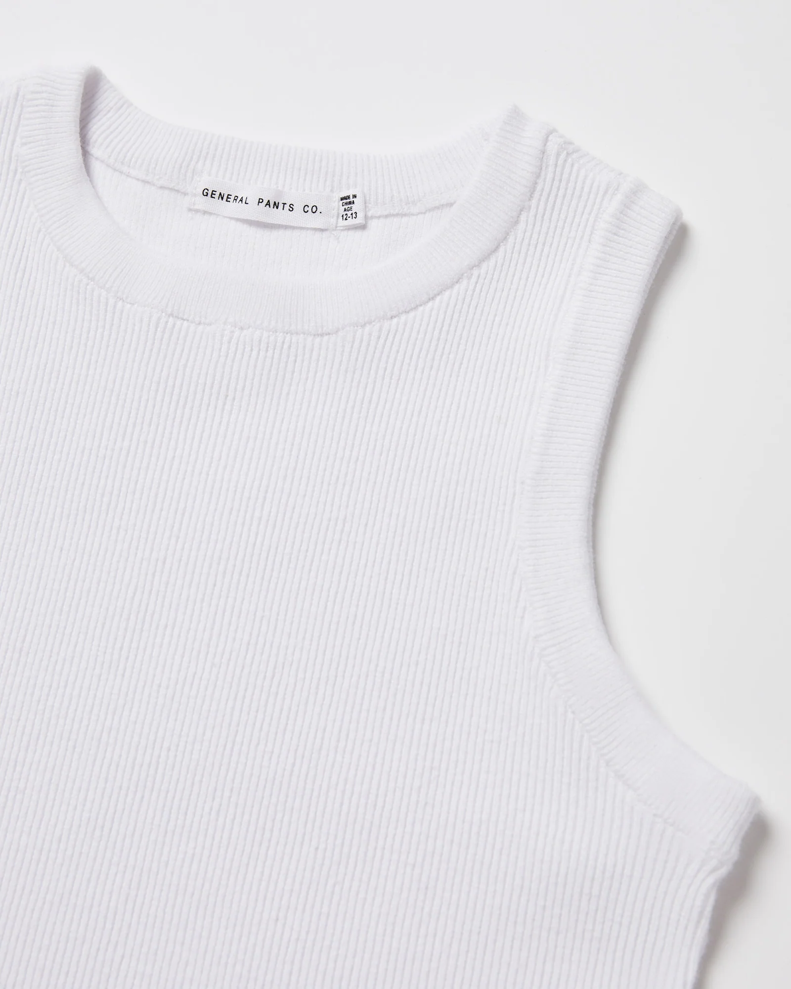 Teen Girls Luxe Knitted Tank Top White - Image 3