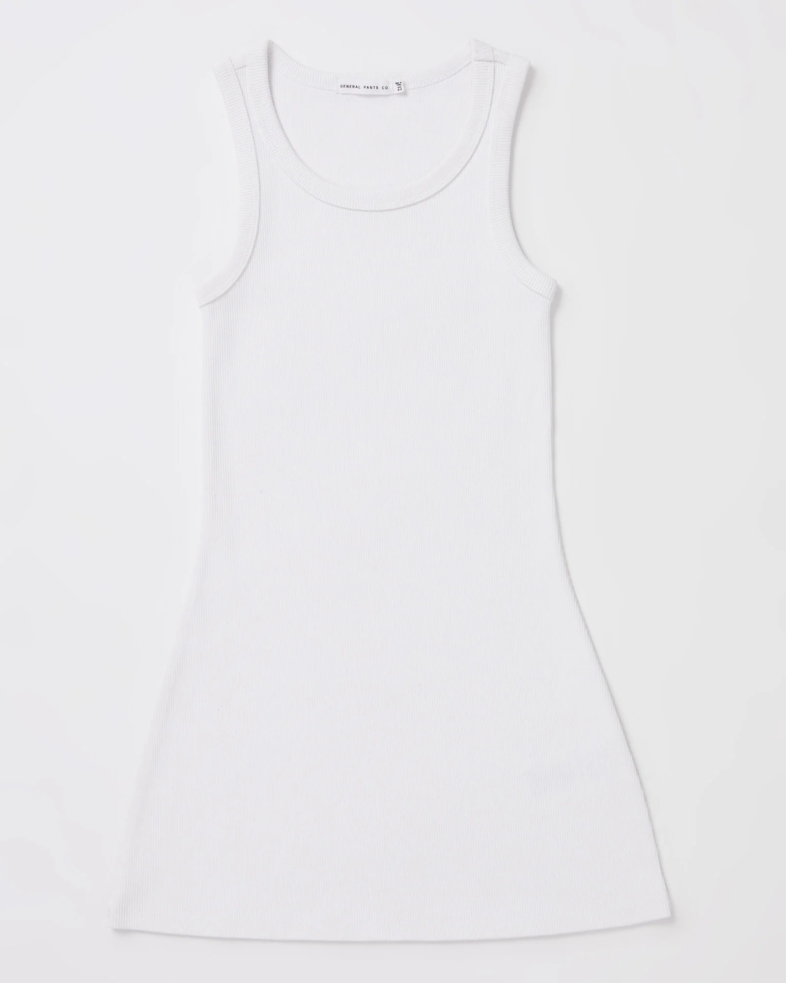 Teen Girls Super Scoop Classic Dress in white