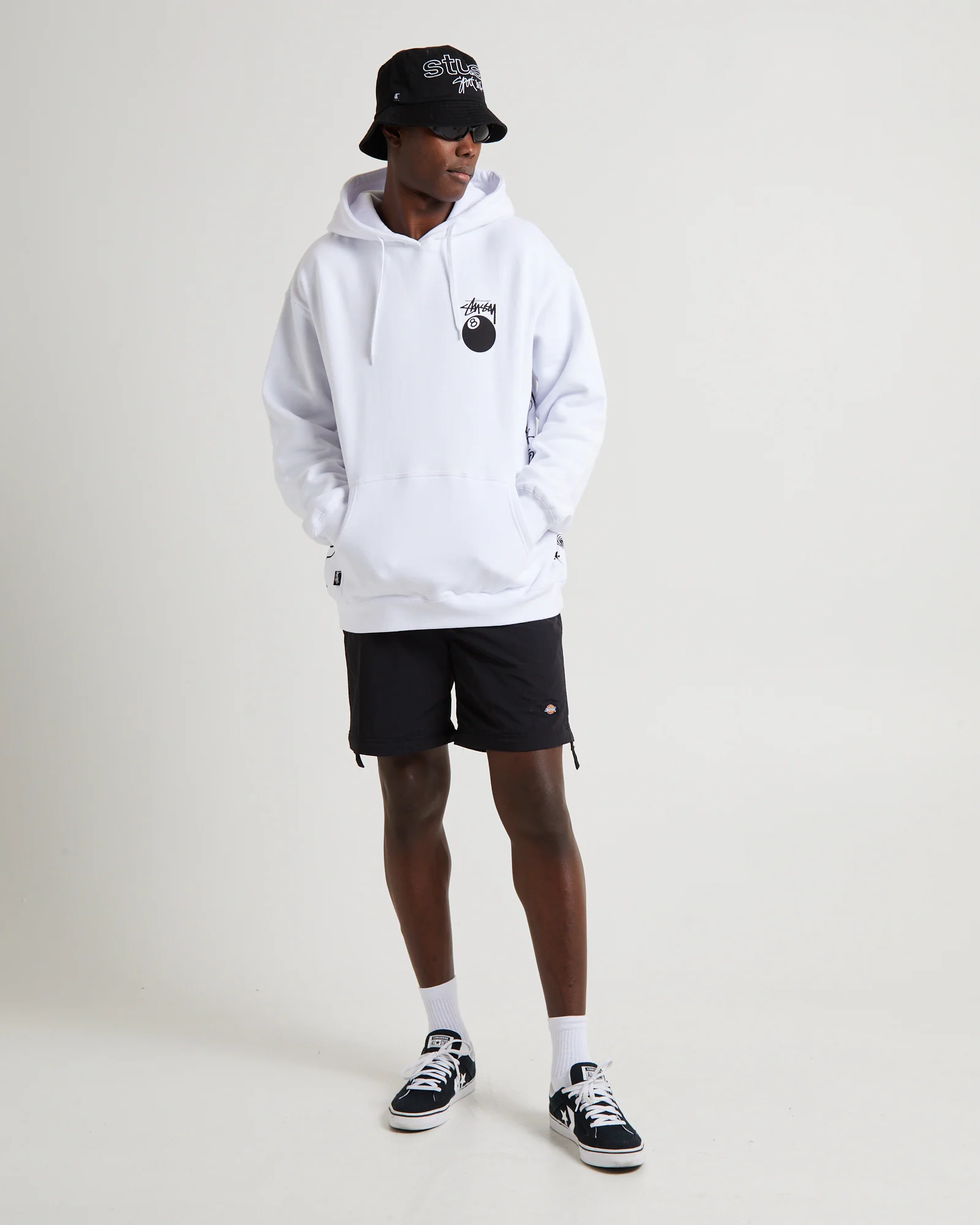 Test Strike Fleece Hoodie White - Image 3