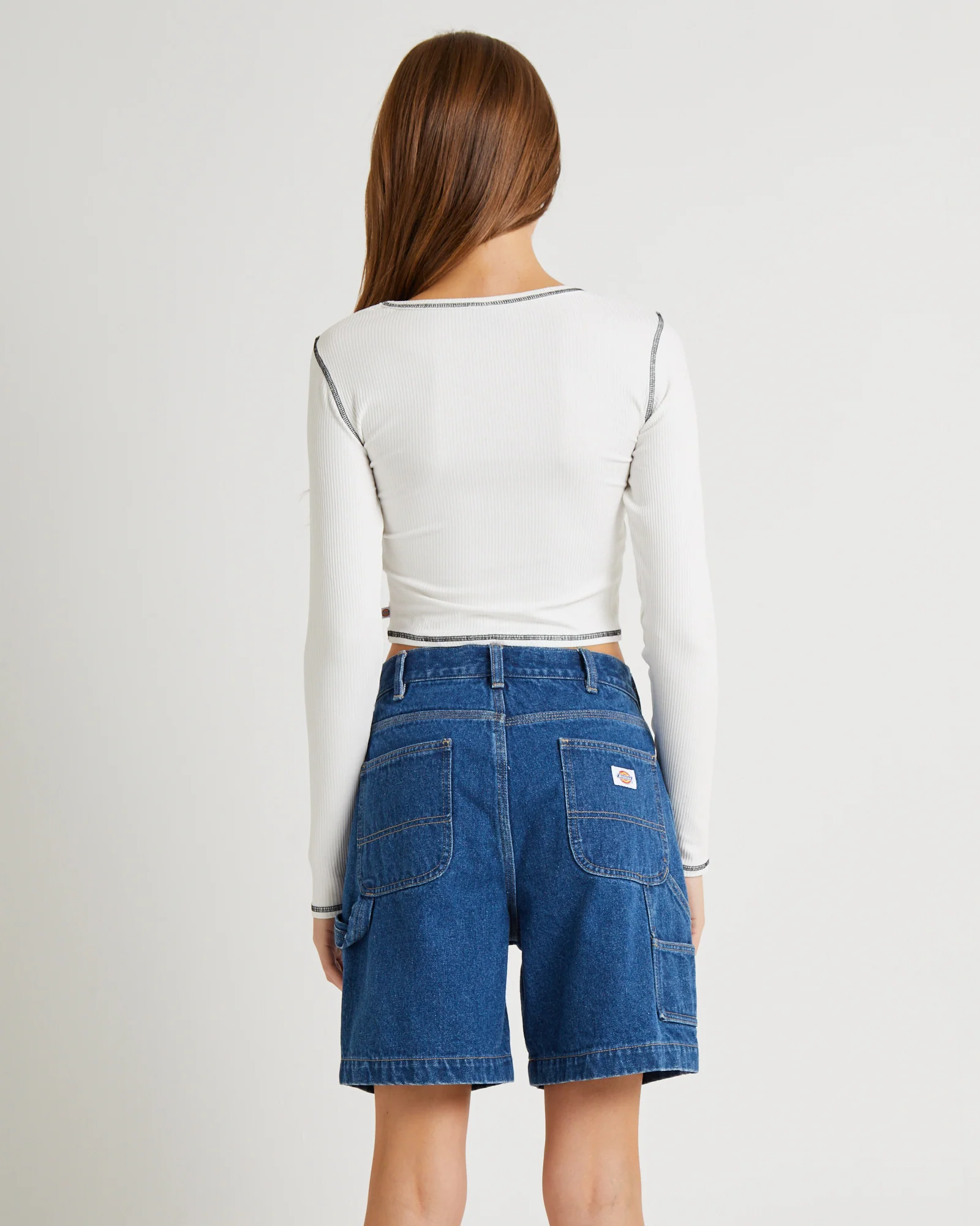 Tilden Long Sleeve Tee White - Image 2