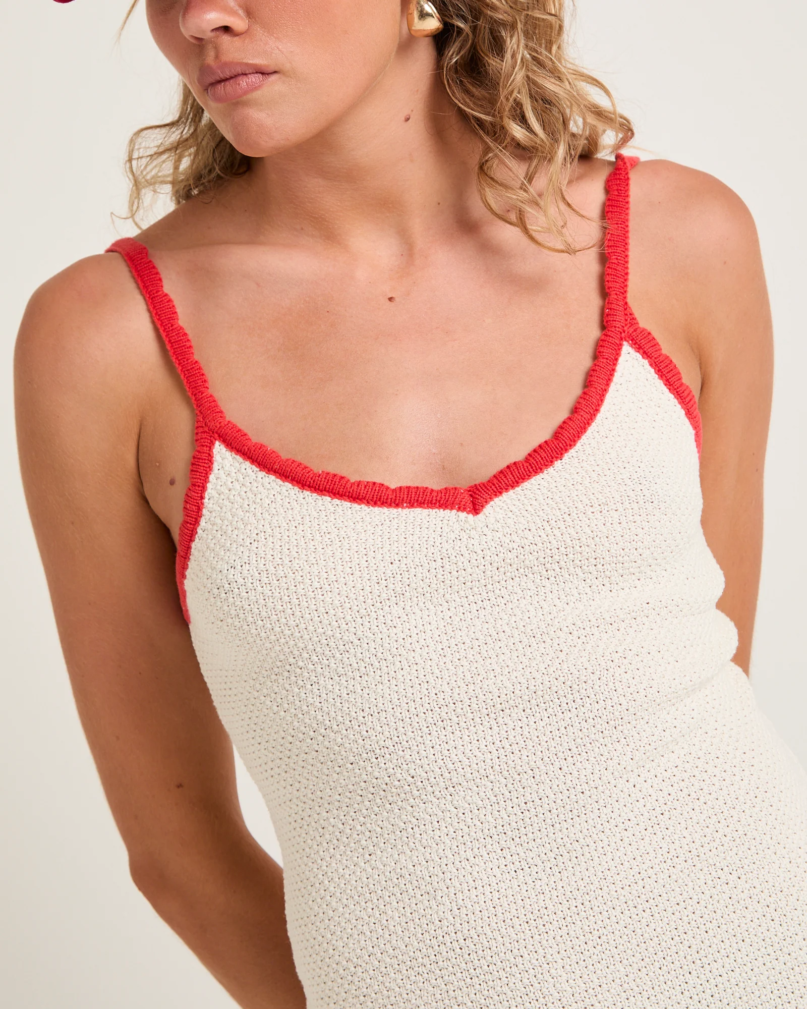 Tilly Contrast Crochet Mini Dress - Image 5