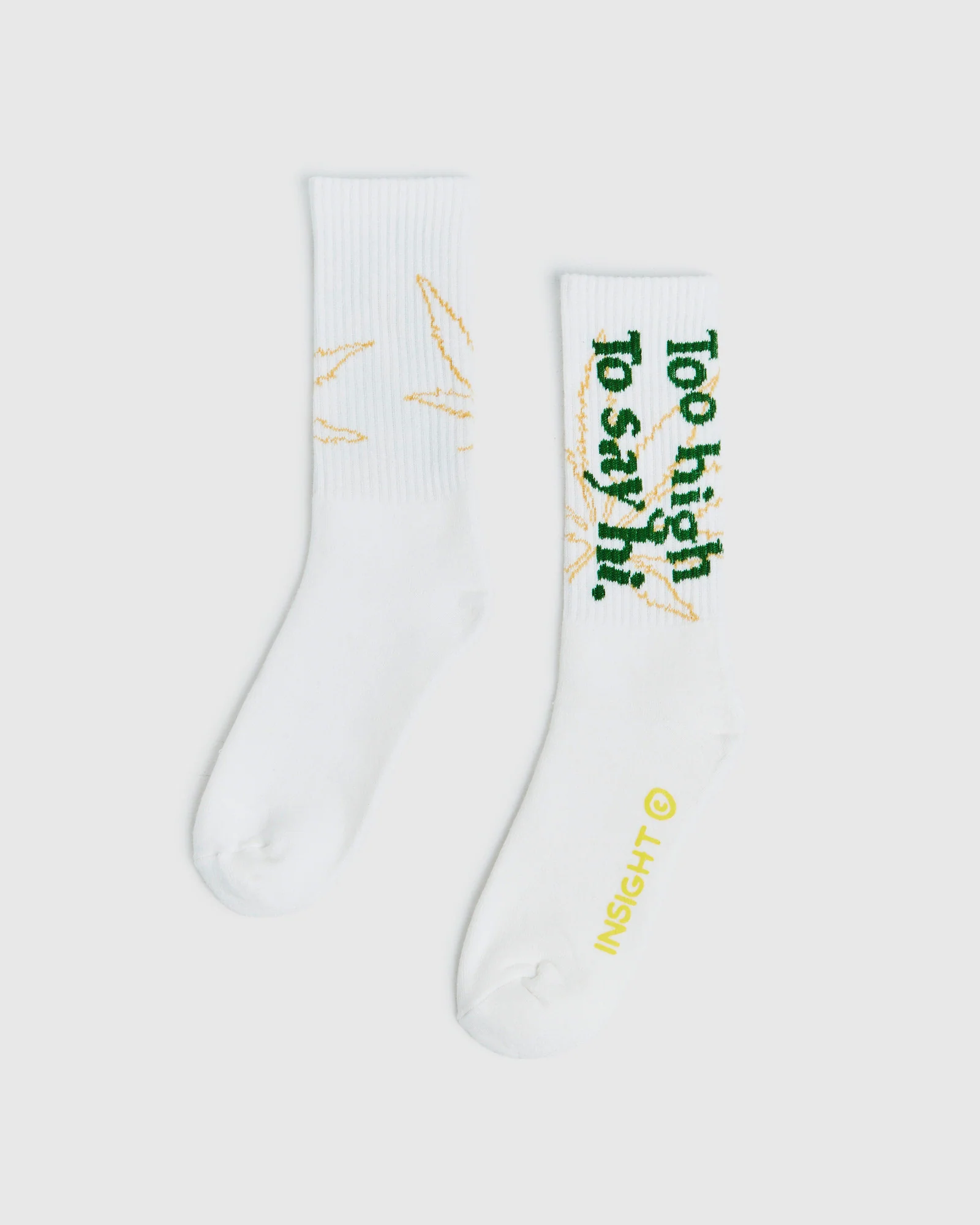 Too High Socks 2 Pack Green/White - Image 2