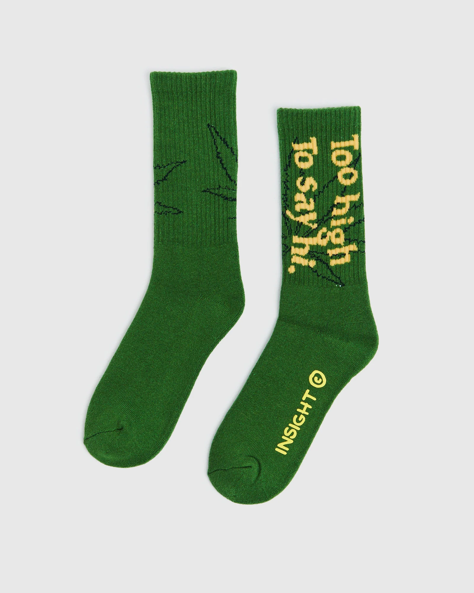 Too High Socks 2 Pack Green/White - Image 3