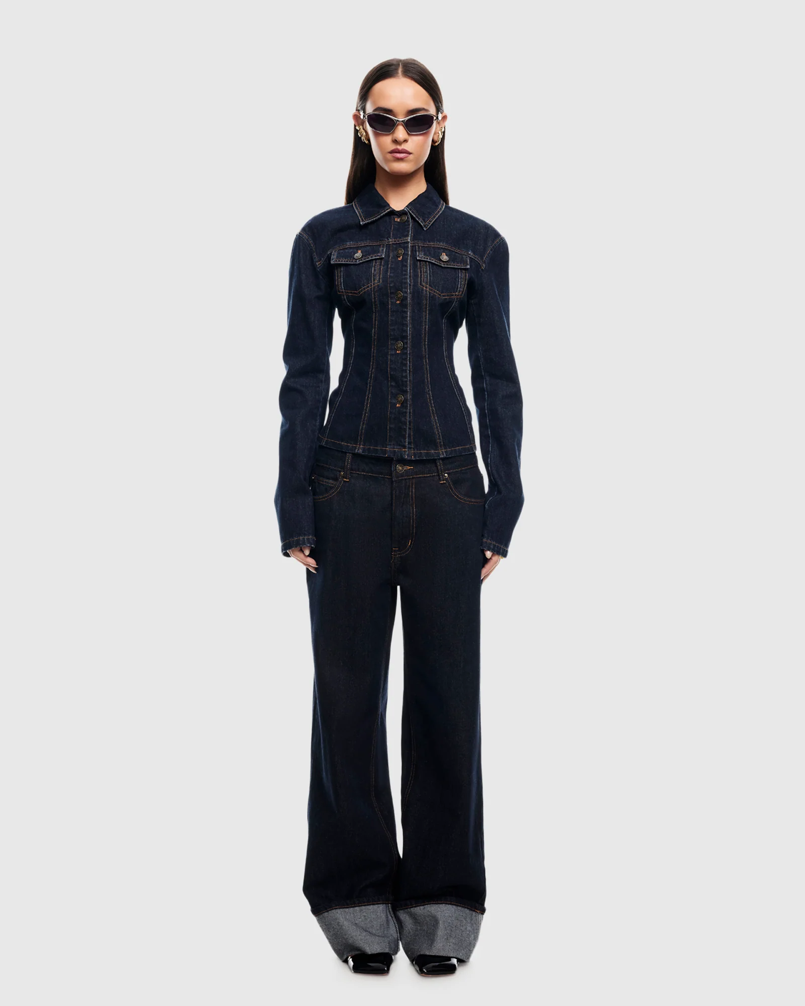 Top Model Cuffed Denim Jeans