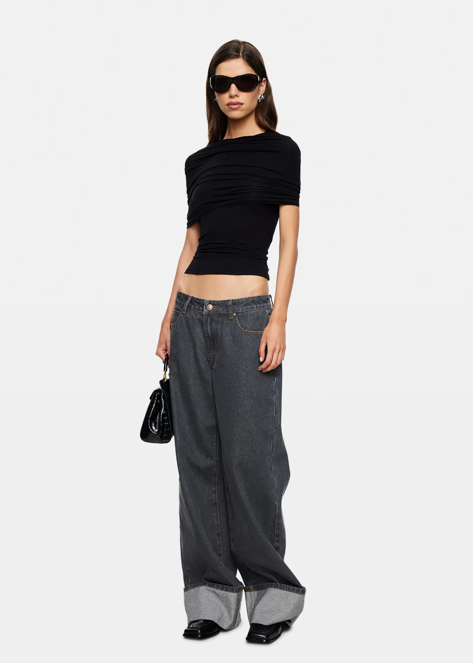op Model Cuffed Denim Jeans - Image 3