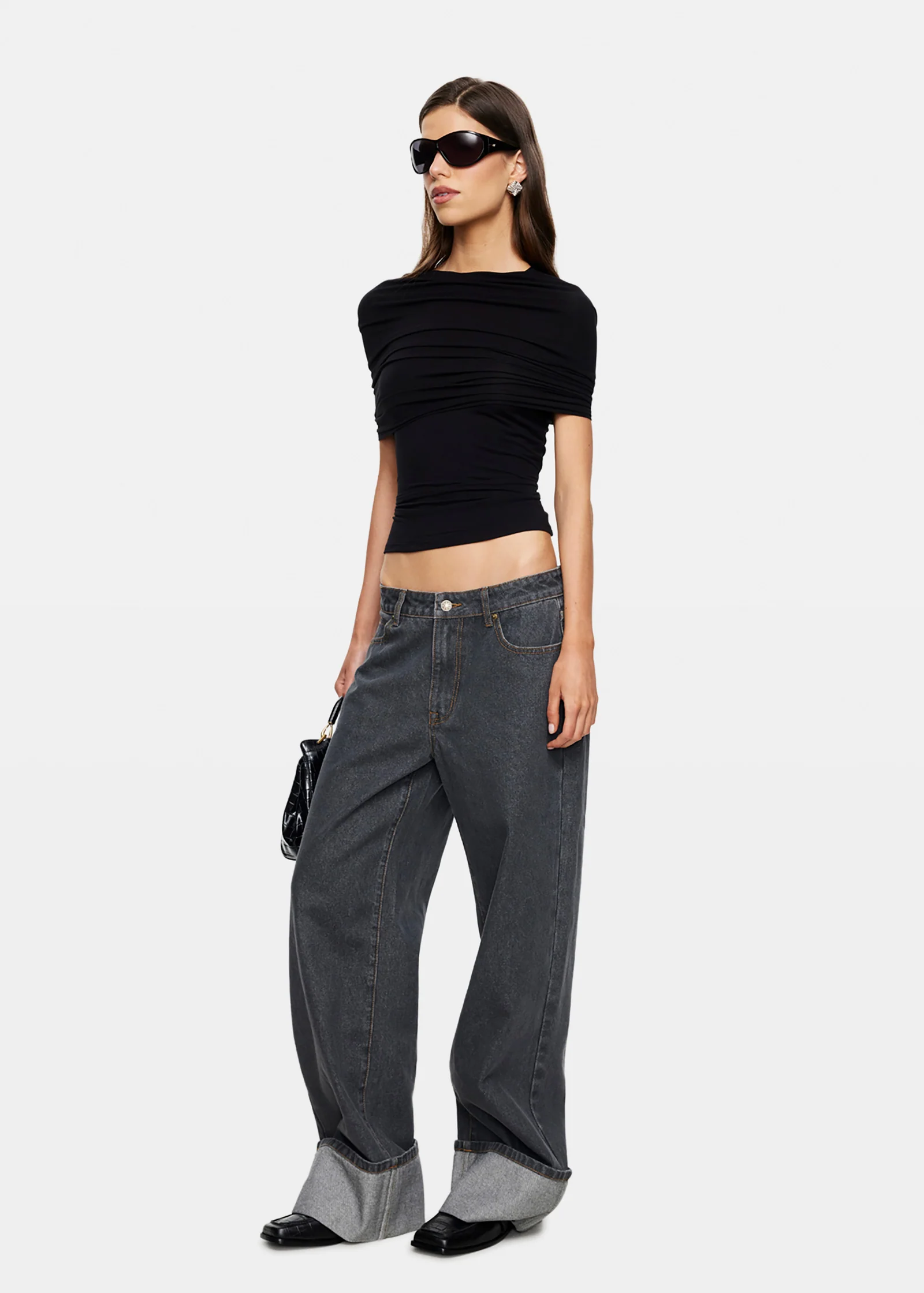 op Model Cuffed Denim Jeans - Image 5
