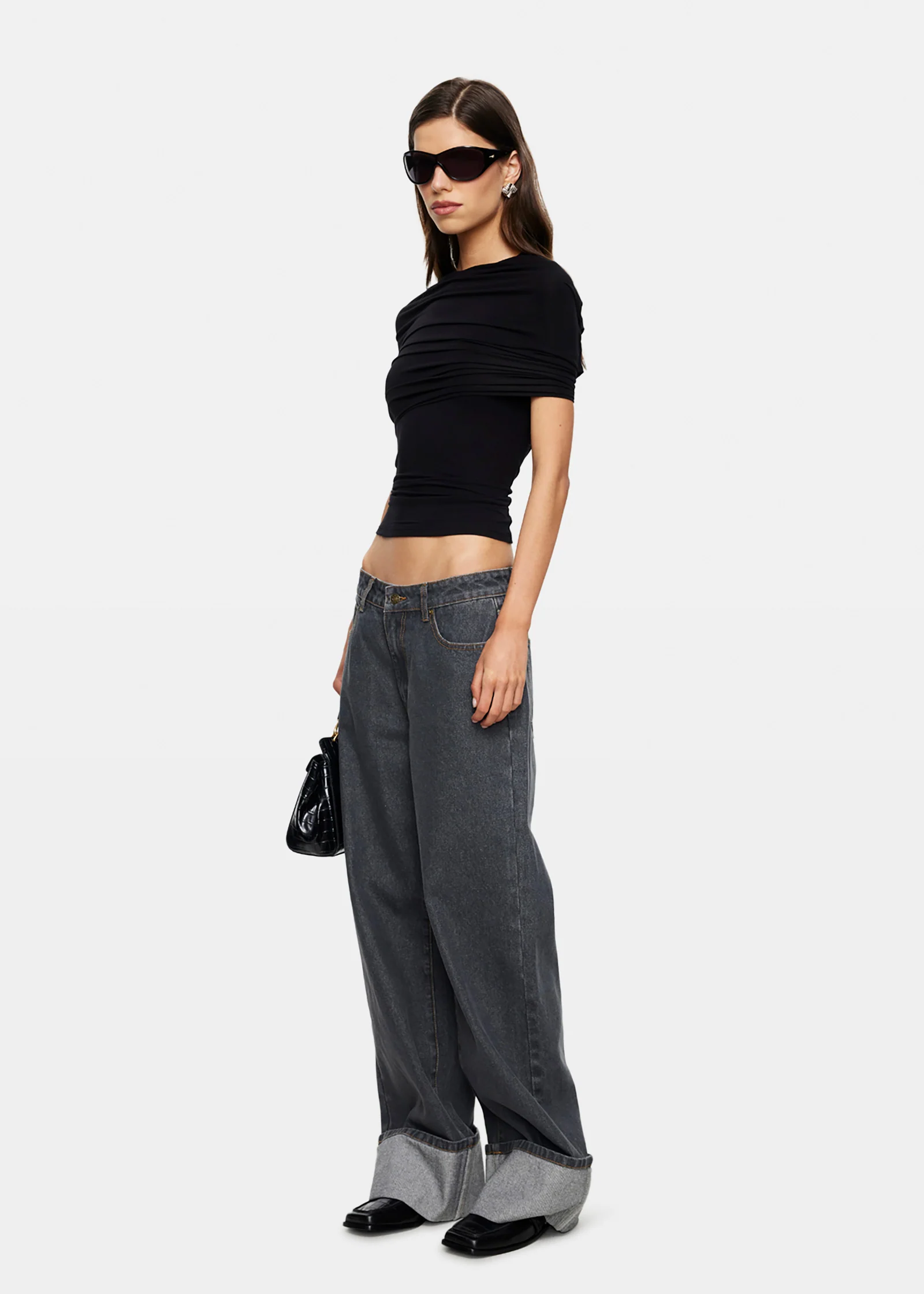 op Model Cuffed Denim Jeans - Image 6