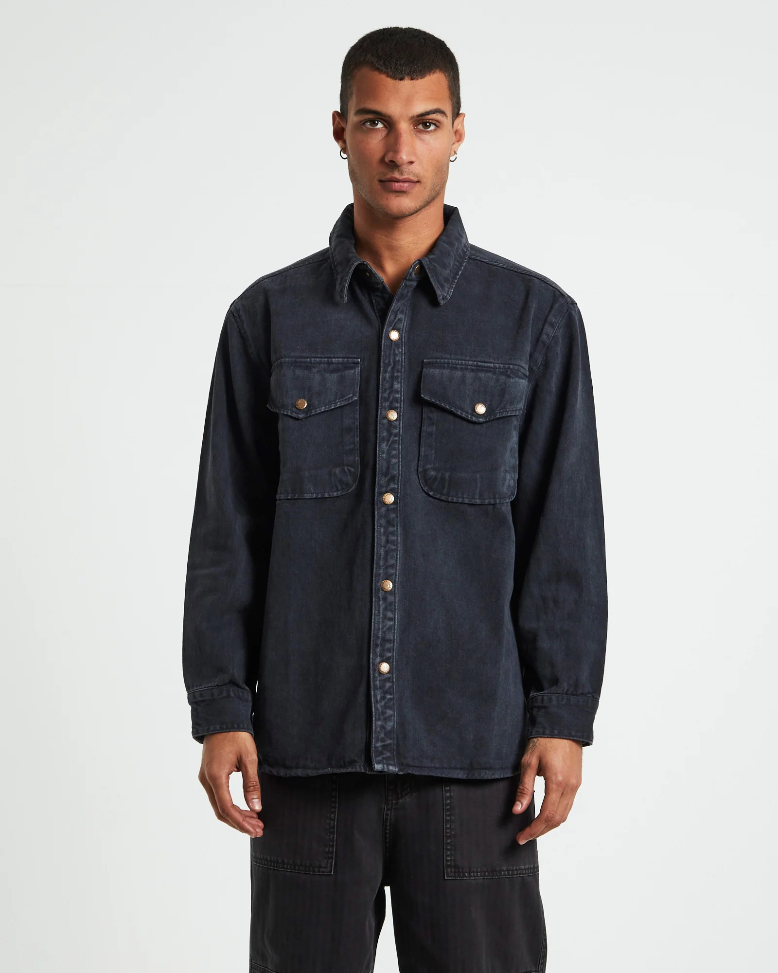 Trade Drill Shacket Sulphur Black