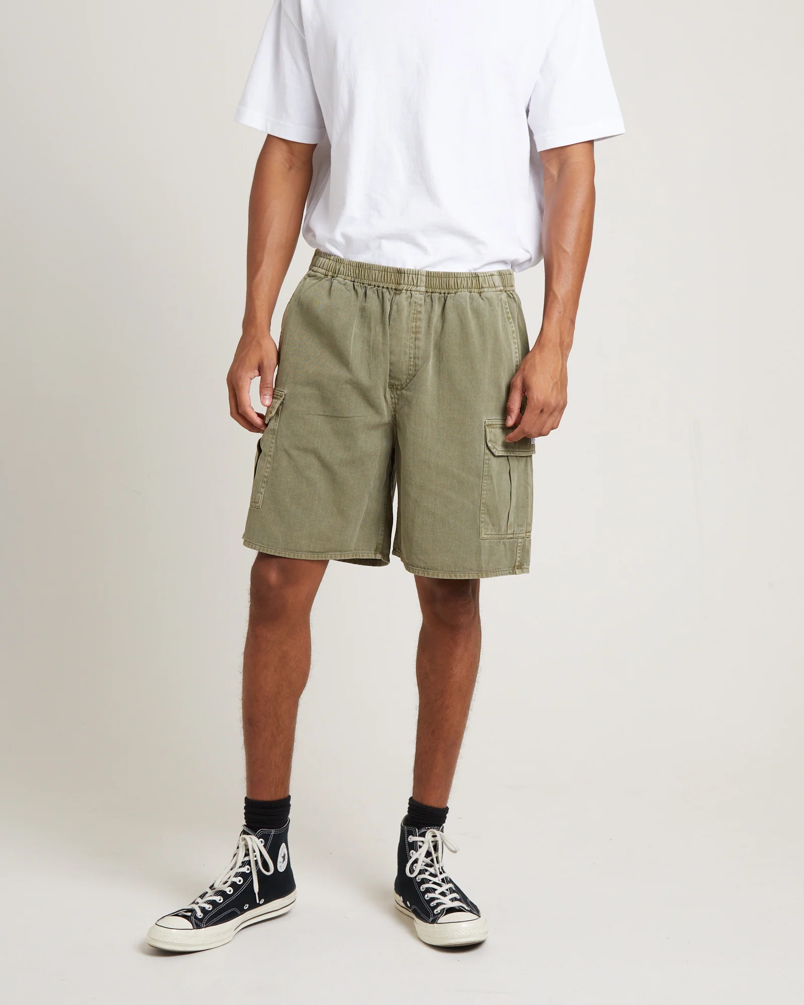 Rollas Cargo Shorts in Army - Image 4
