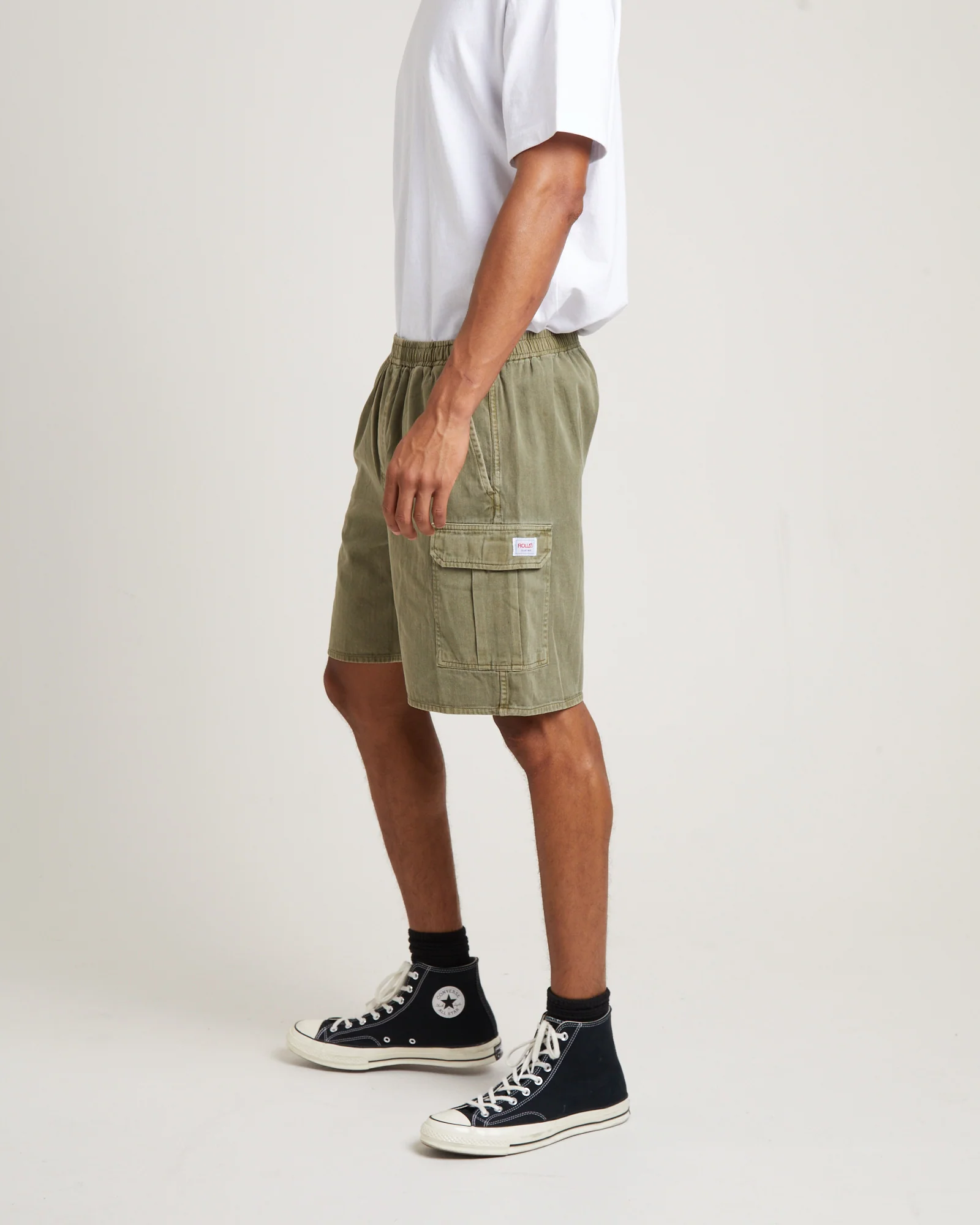 Rollas Cargo Shorts in Army - Image 5