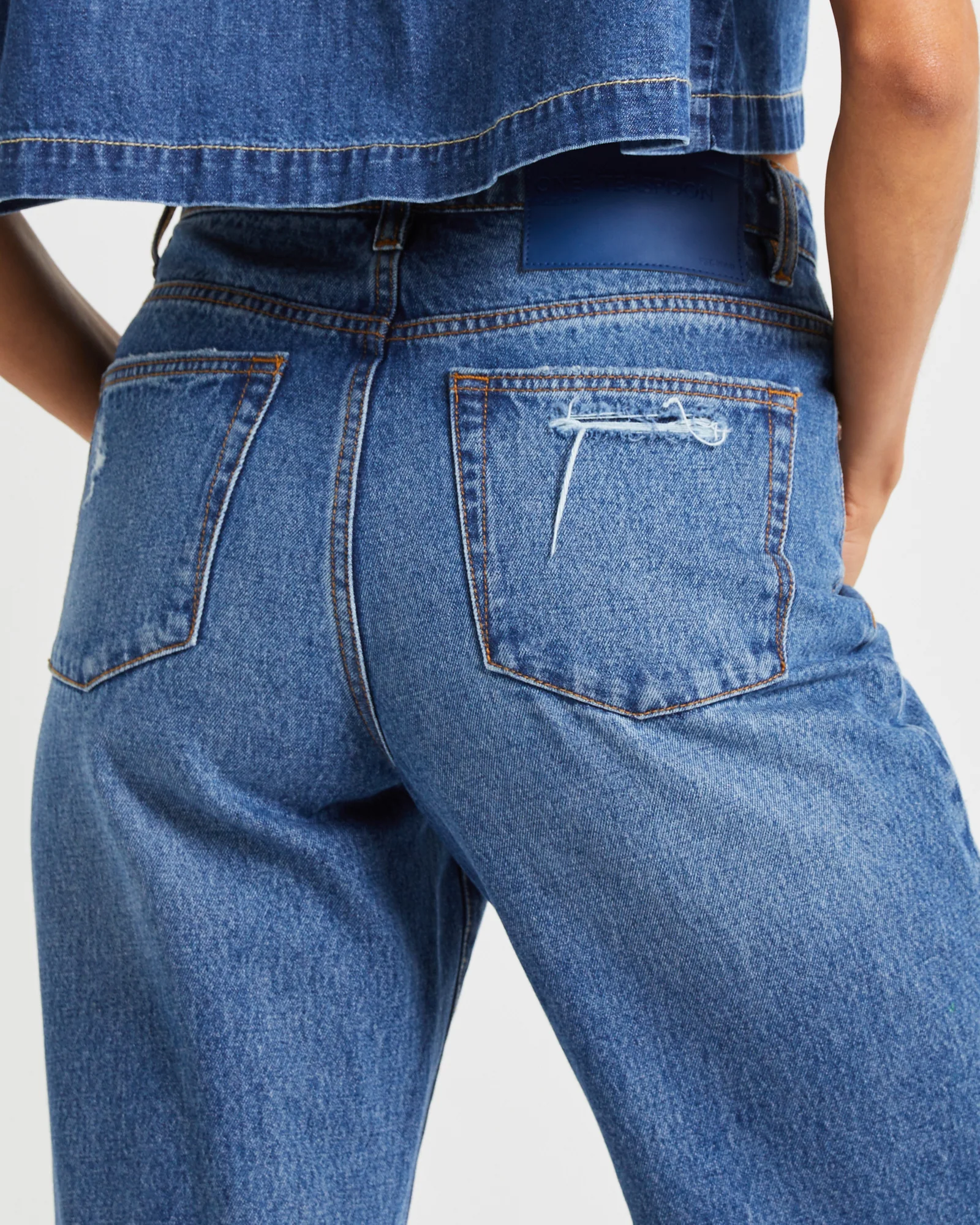 True Straight Leg Mid Waist Denim Billie Jeans - Image 5