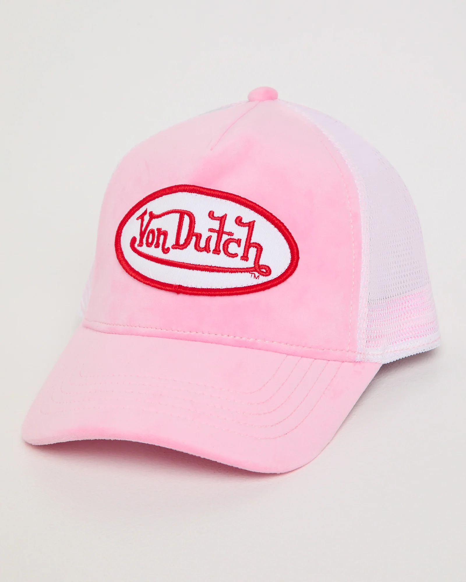 Unisex Trucker Hat Pink Velvet - Image 2