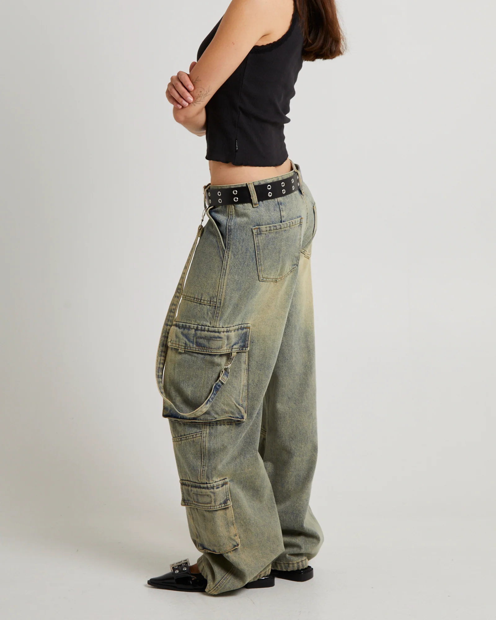 Unknown Diamonte Pointelle Tank Top - Image 4