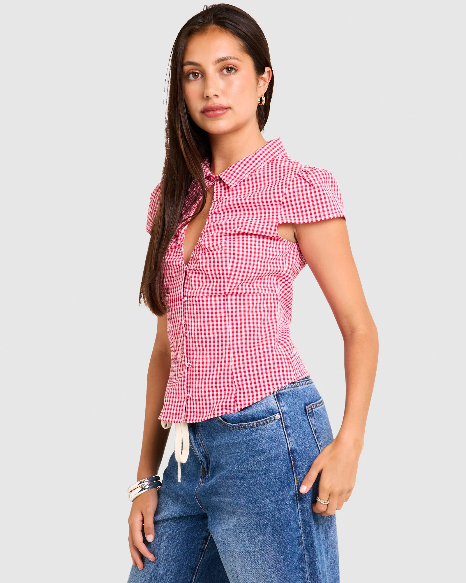 Valeria Keyhole Shirt - Image 3